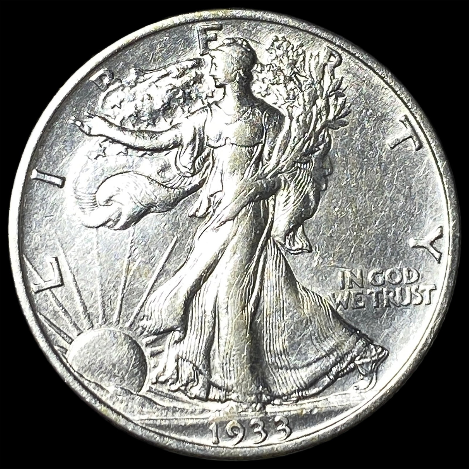 1933-S Silver Walking Liberty Half Dollar UNCIRCULATED (1 of 2)