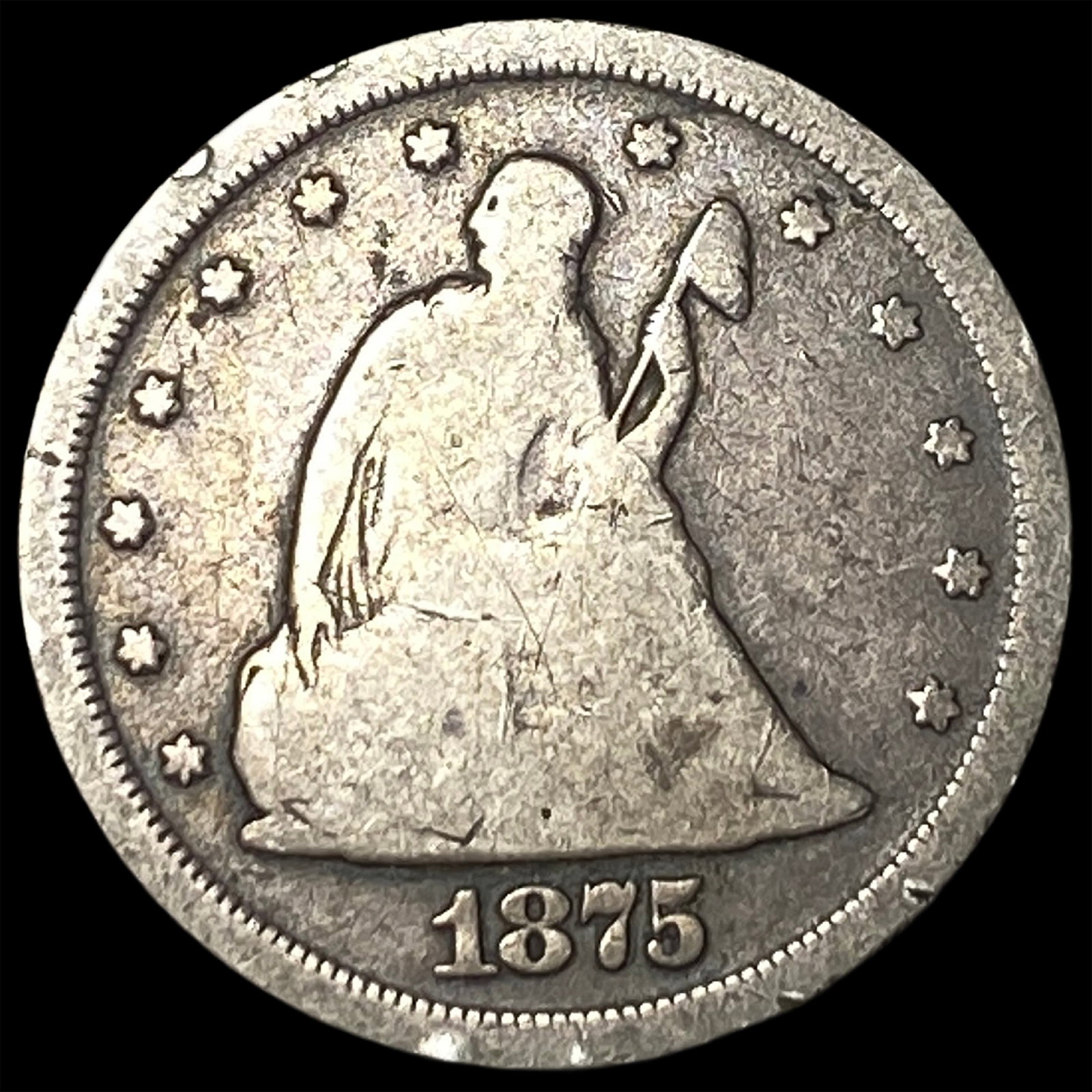 1875-S Silver Twenty Cents LIGHTLY CIRCULATED (1 of 2)