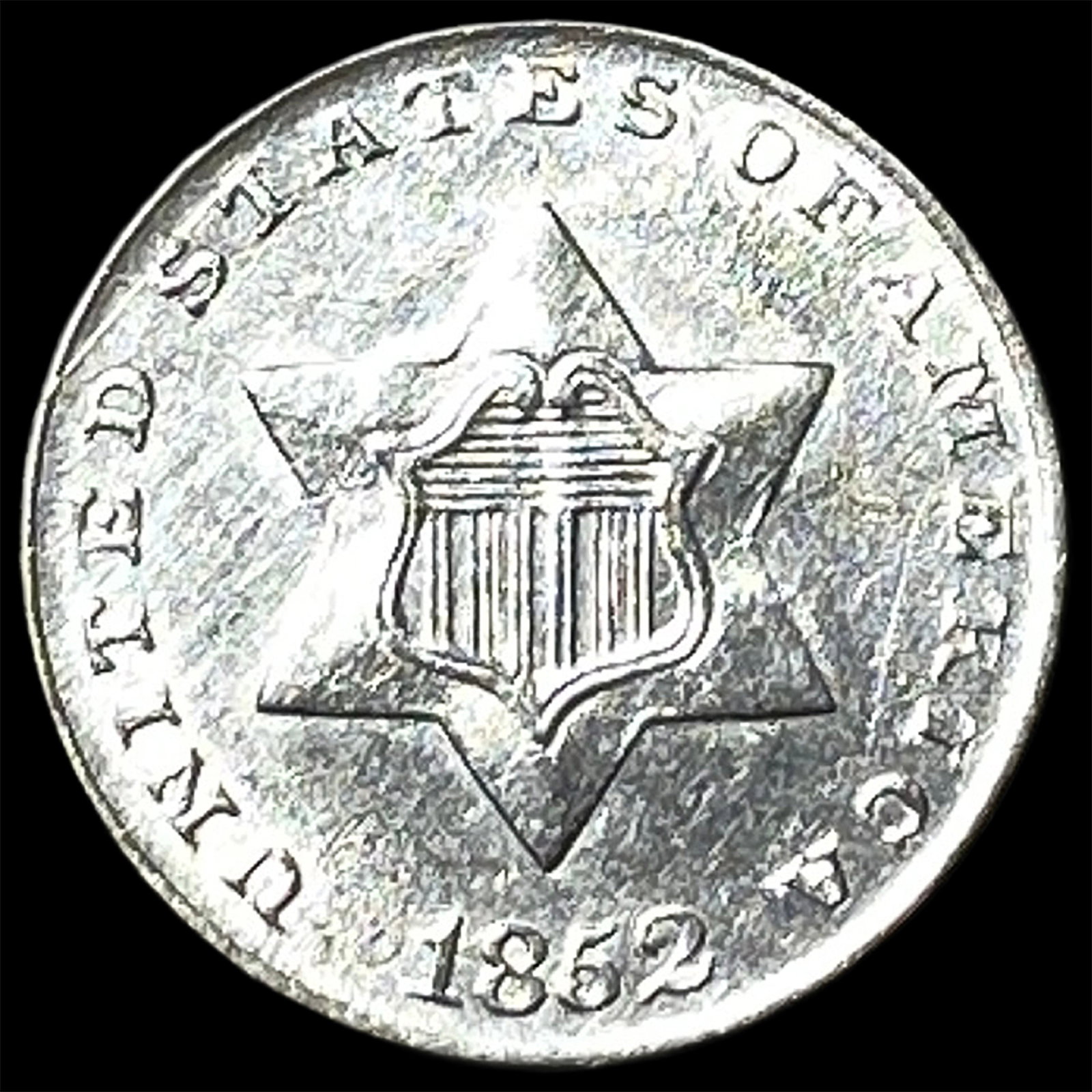 1852 Silver Three-Cent Piece UNCIRCULATED (1 of 2)