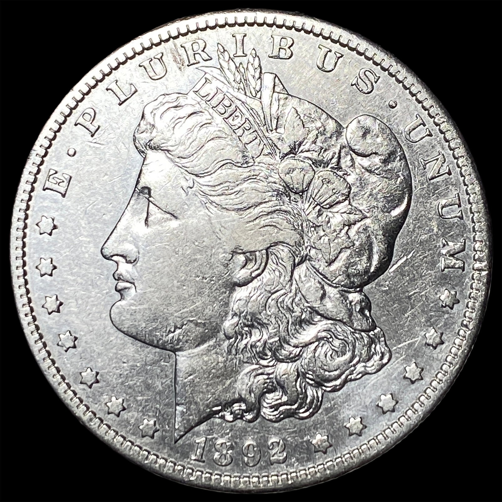 1892-S Silver Morgan Dollar CLOSELY UNCIRCULATED: 1892-S Silver Morgan Dollar CLOSELY UNCIRCULATED