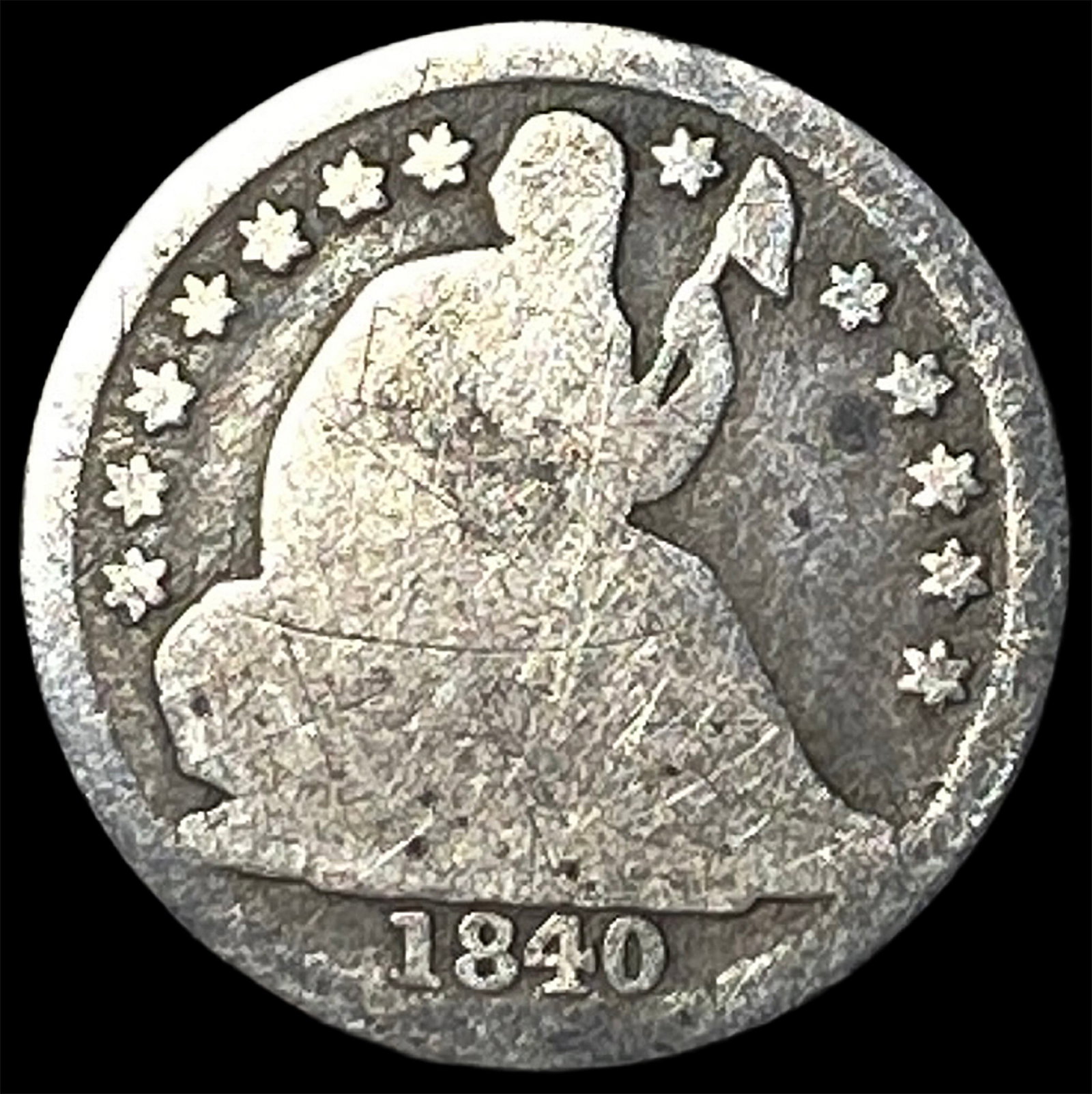 1840-O Silver Half Dime NICELY CIRCULATED (1 of 2)
