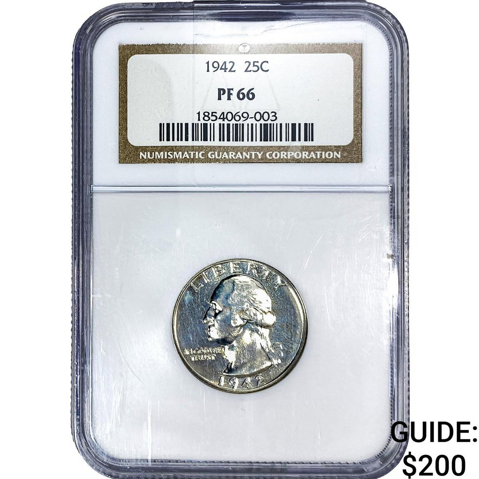 1942 Washington Silver Quarter NGC PF66: 1942 Washington Silver Quarter NGC PF66