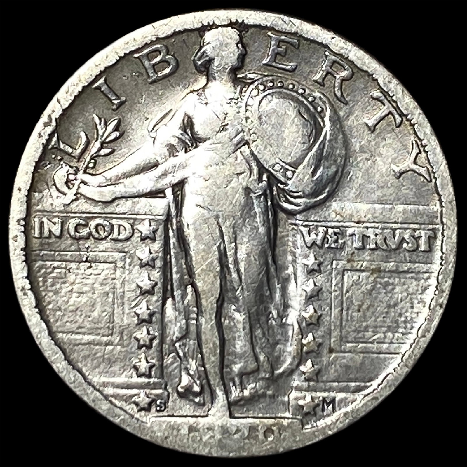 1920-S Standing Liberty Quarter LIGHTLY CIRCULATED: 1920-S Standing Liberty Quarter LIGHTLY CIRCULATED
