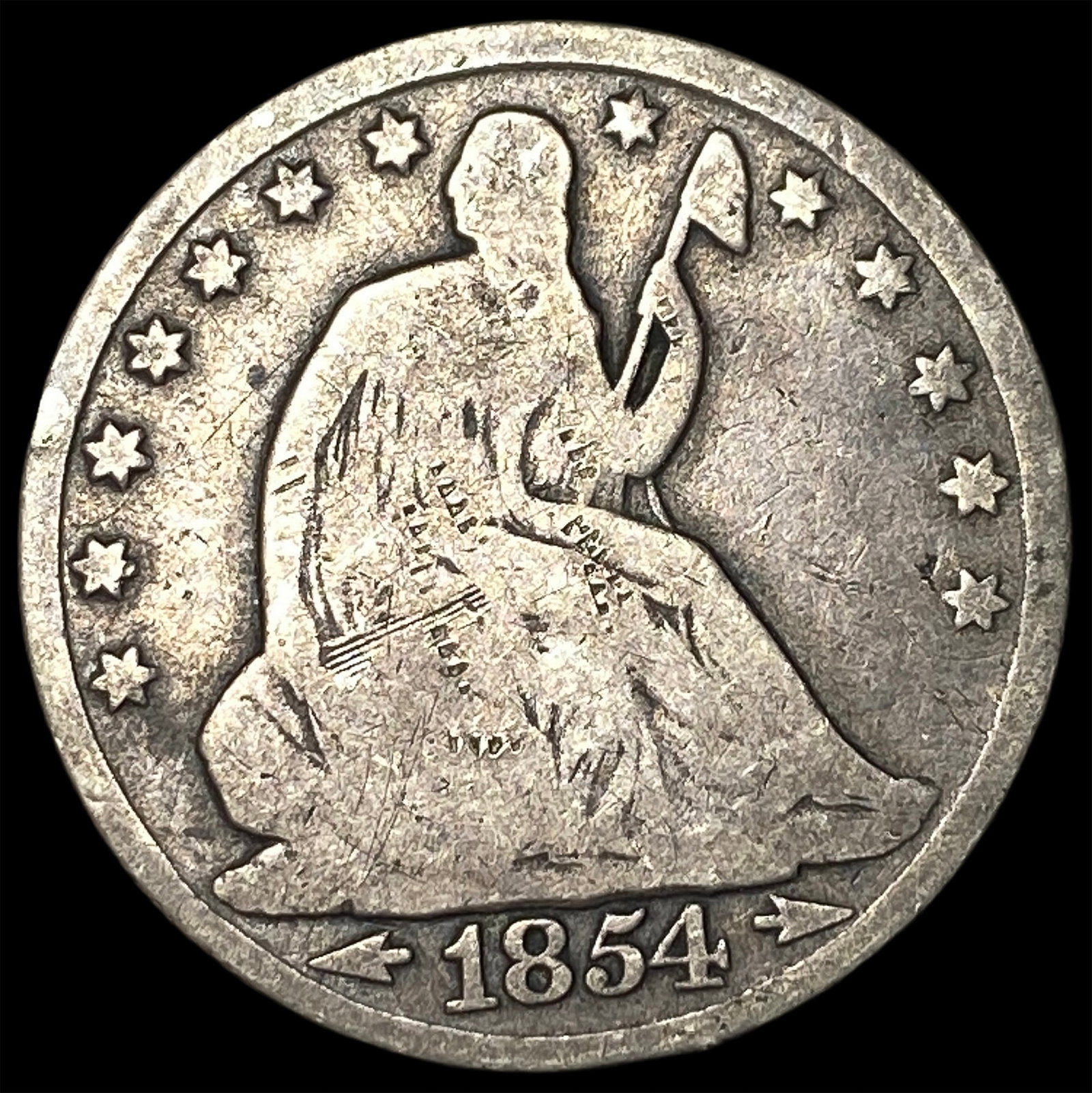1854-O Silver Half Dollar LIGHTLY CIRCULATED (1 of 2)