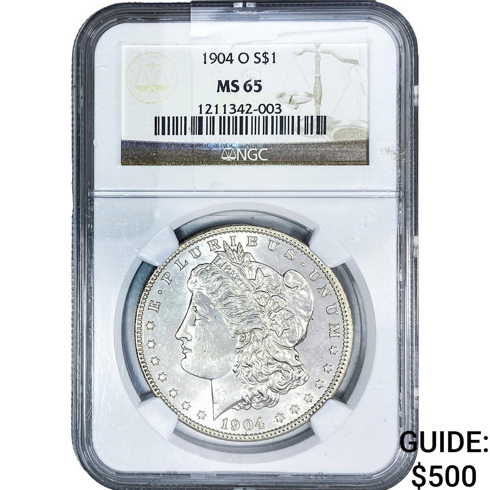 1904-O Morgan Silver Dollar NGC MS65: 1904-O Morgan Silver Dollar NGC MS65