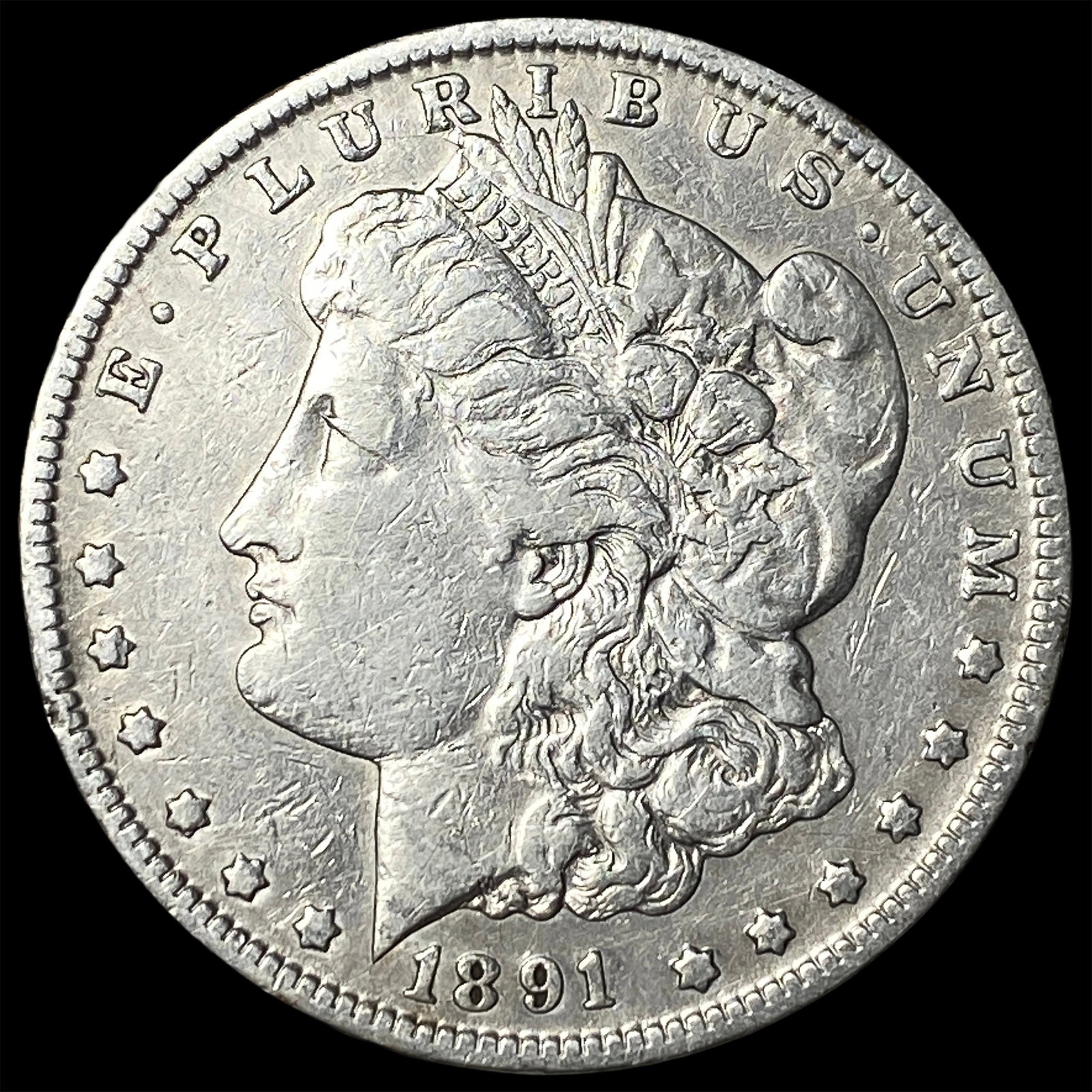 1891-CC Silver Morgan Dollar NEARLY UNCIRCULATED: 1891-CC Silver Morgan Dollar NEARLY UNCIRCULATED