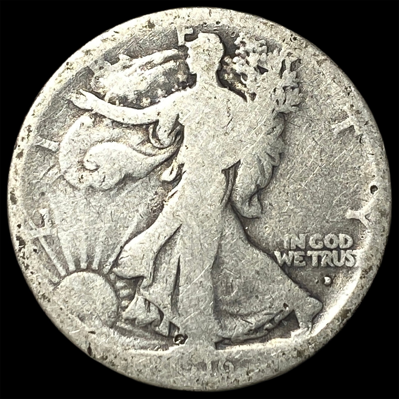 1917 Walking Liberty Half Dollar NICELY CIRCULATED: 1917 Walking Liberty Half Dollar NICELY CIRCULATED