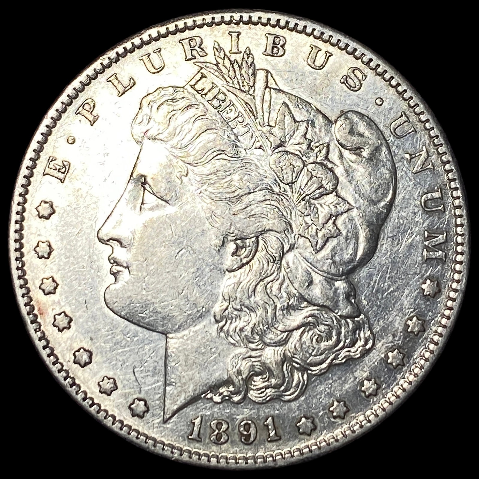 1891-S Silver Morgan Dollar CHOICE AU: 1891-S Silver Morgan Dollar CHOICE AU