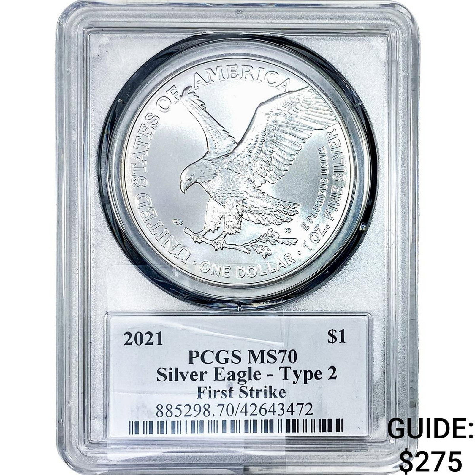 2021 Silver Eagle PCGS MS70 Type 2 (1 of 2)