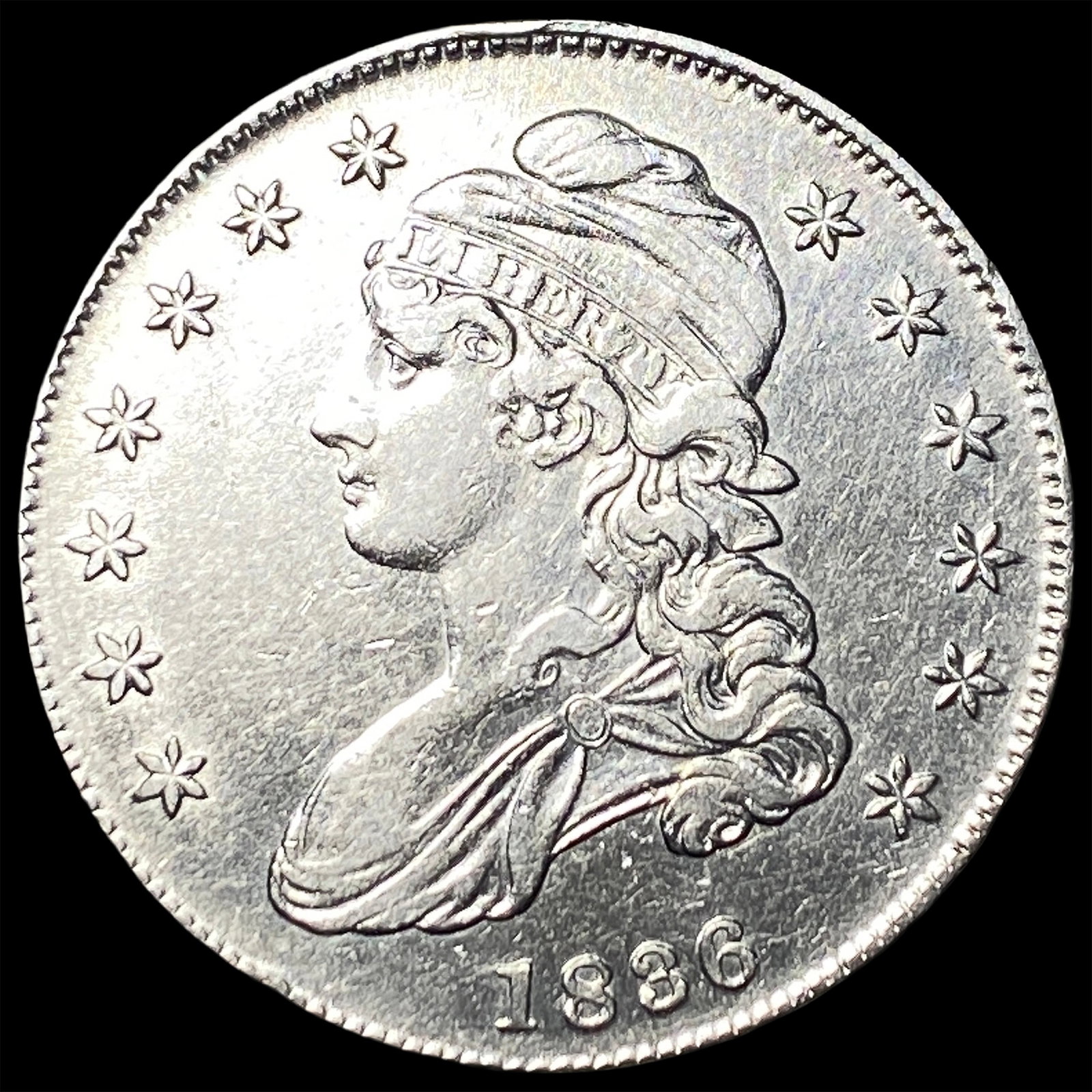 1836 Silver Half Dollar (Capped Bust) CHOICE AU (1 of 2)