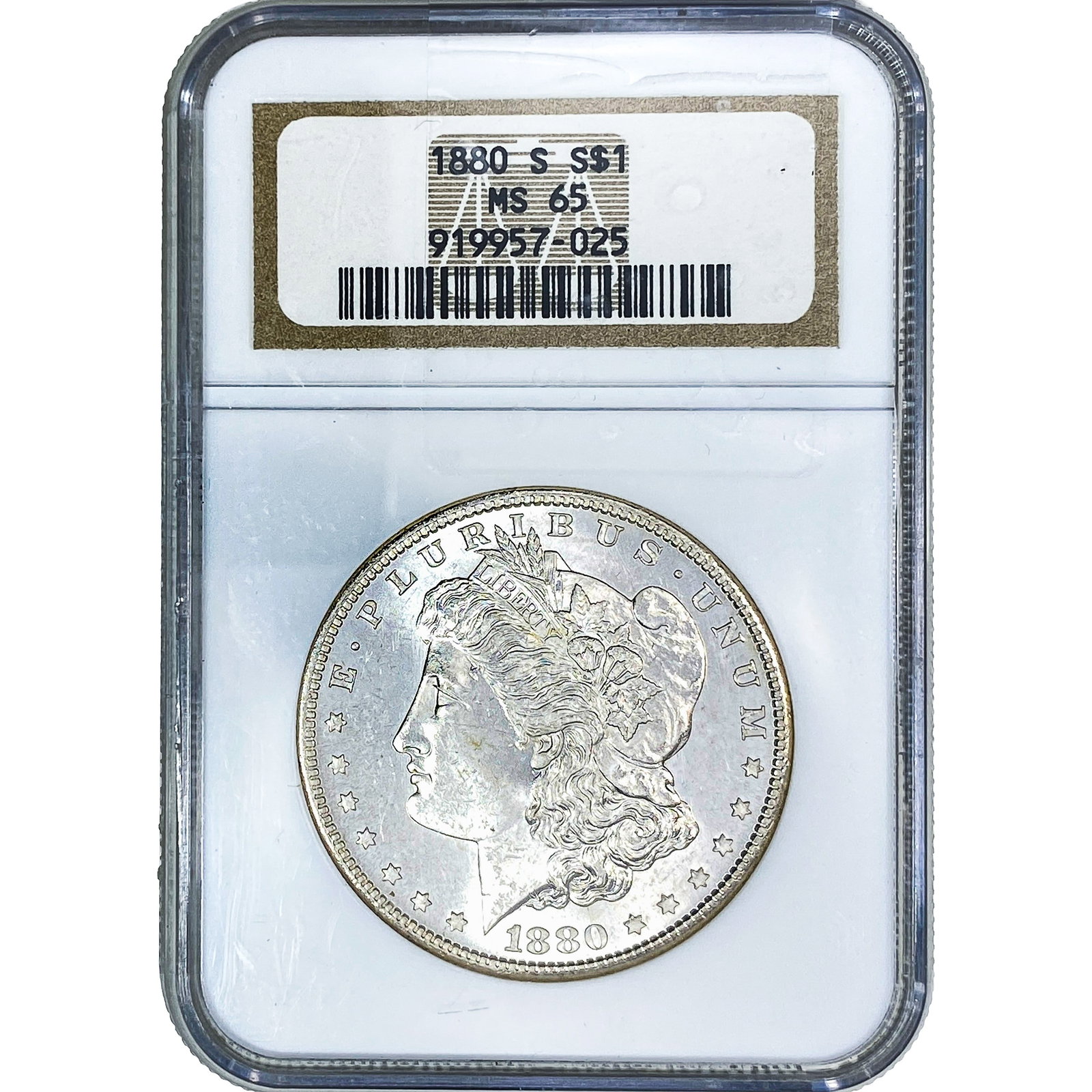 1880-S Morgan Silver Dollar NGC MS65: 1880-S Morgan Silver Dollar NGC MS65