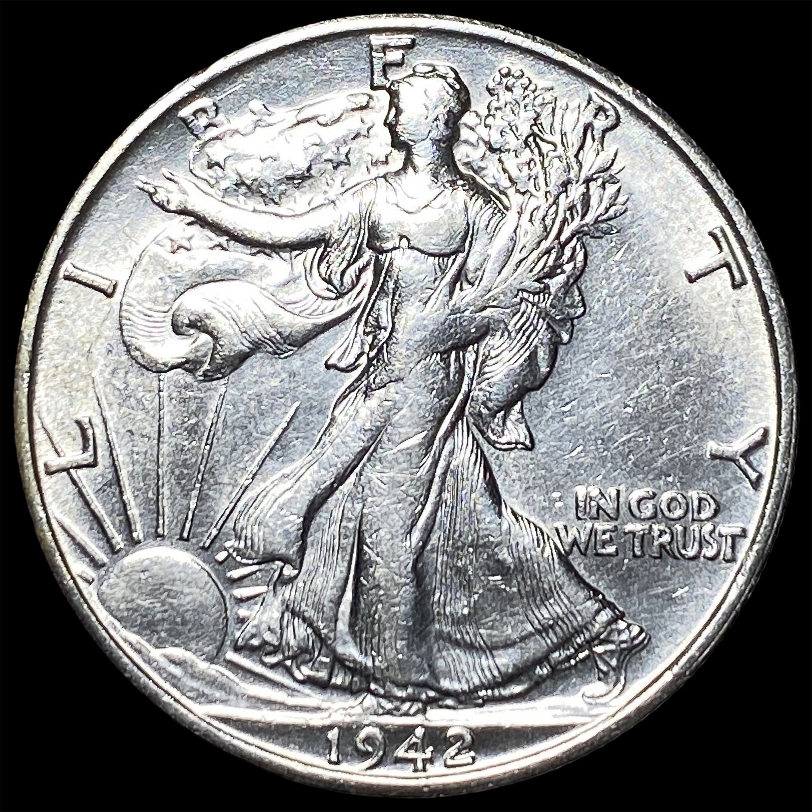 1942-S Silver Half Dollar CHOICE BU: 1942-S Silver Half Dollar CHOICE BU