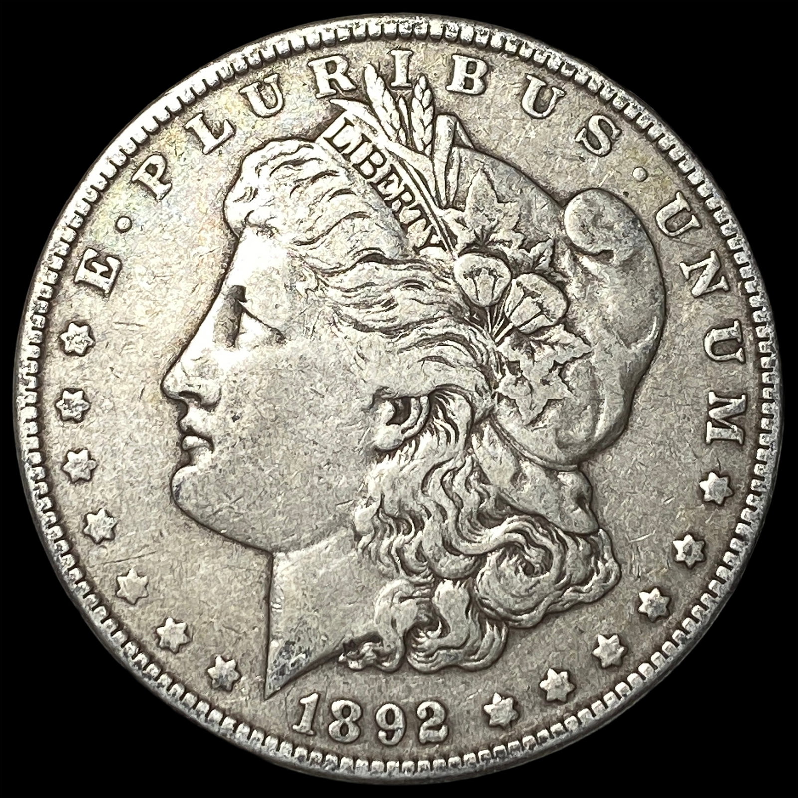 1892 Silver Morgan Dollar NEARLY UNCIRCULATED: 1892 Silver Morgan Dollar NEARLY UNCIRCULATED