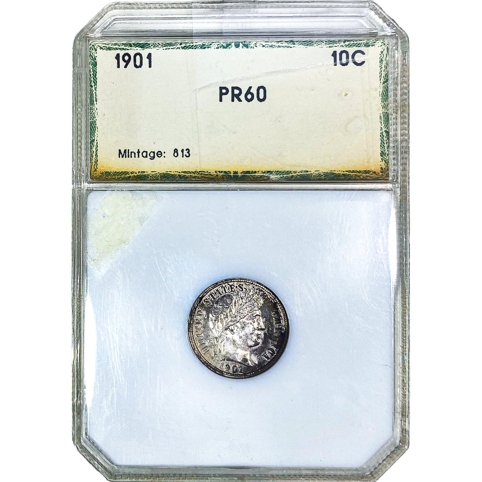1901 Barber Dime PCI PR60 (1 of 2)
