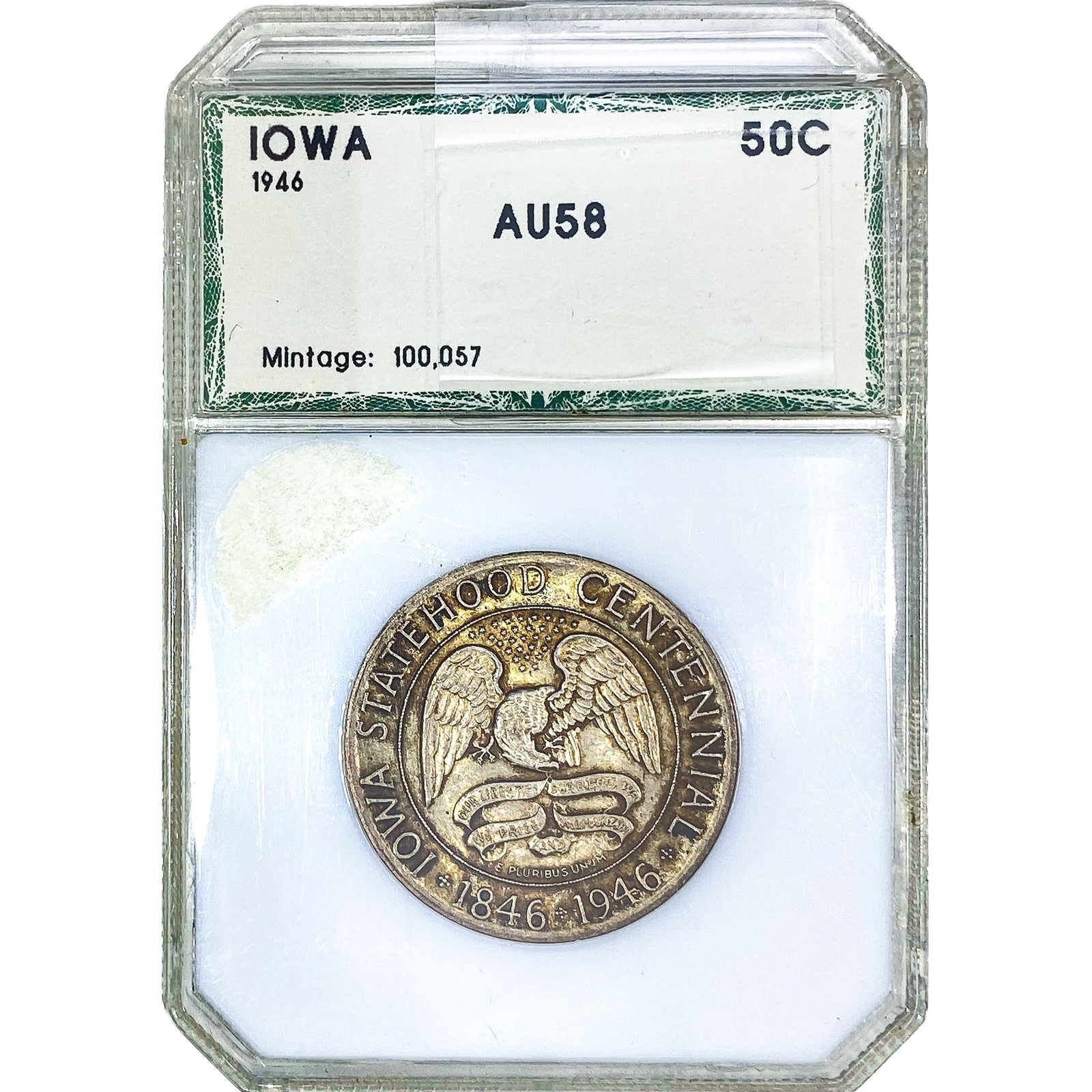 1946 Iowa Half Dollar PCI AU58 (1 of 2)
