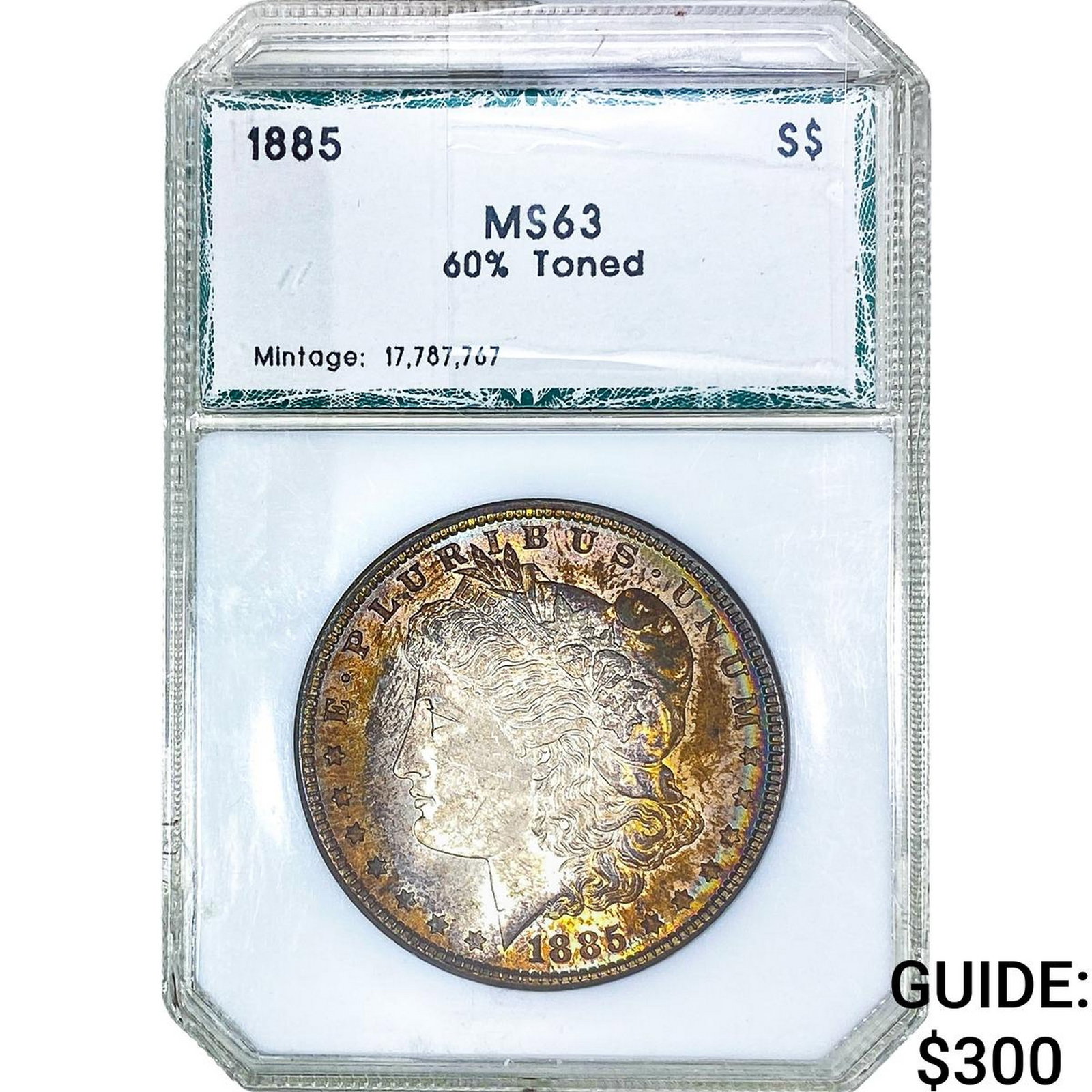 1885 Morgan Silver Dollar PCI MS63: 1885 Morgan Silver Dollar PCI MS63