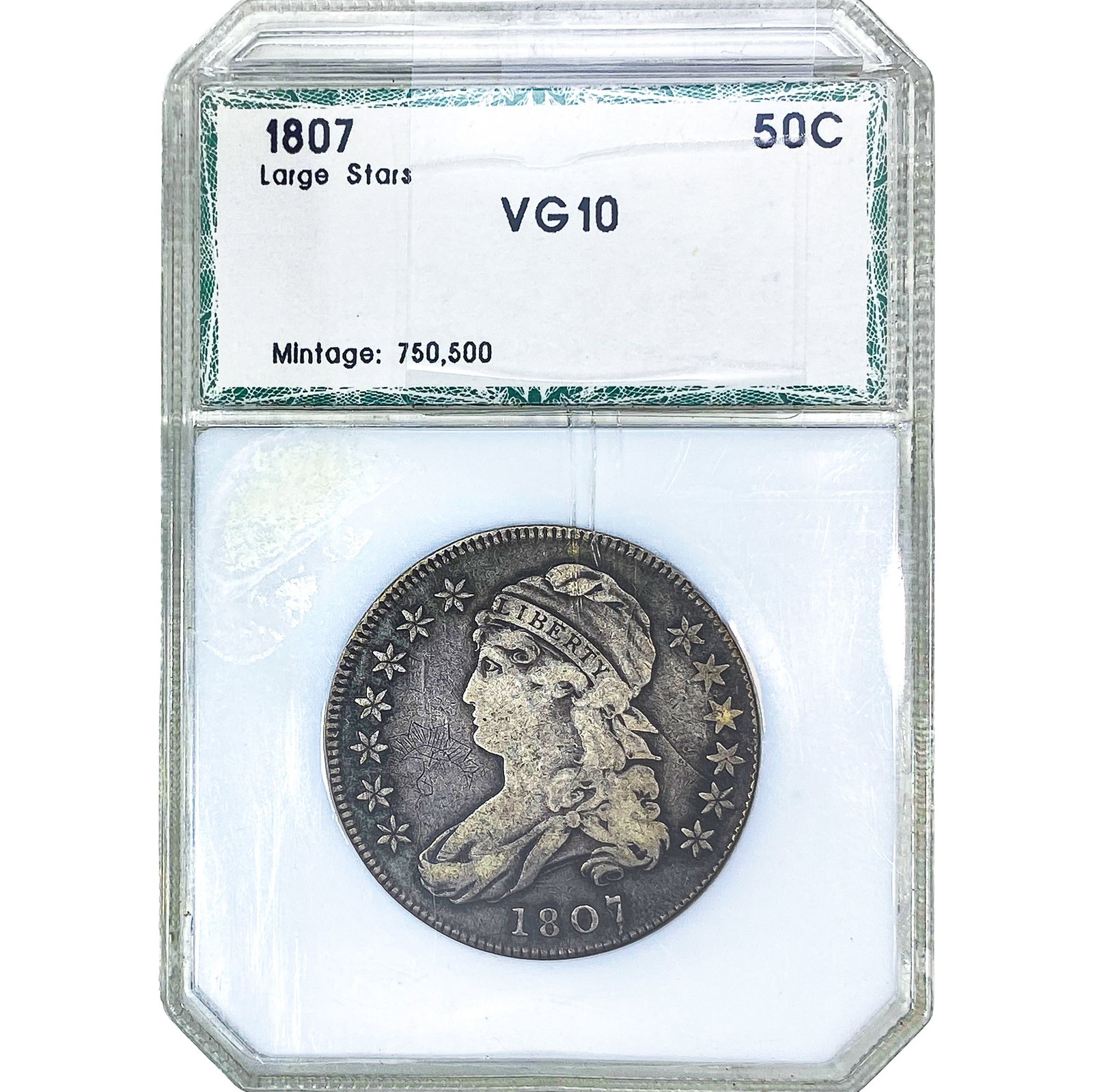 1807 Capped Bust Half Dollar PCI VG10: 1807 Capped Bust Half Dollar PCI VG10