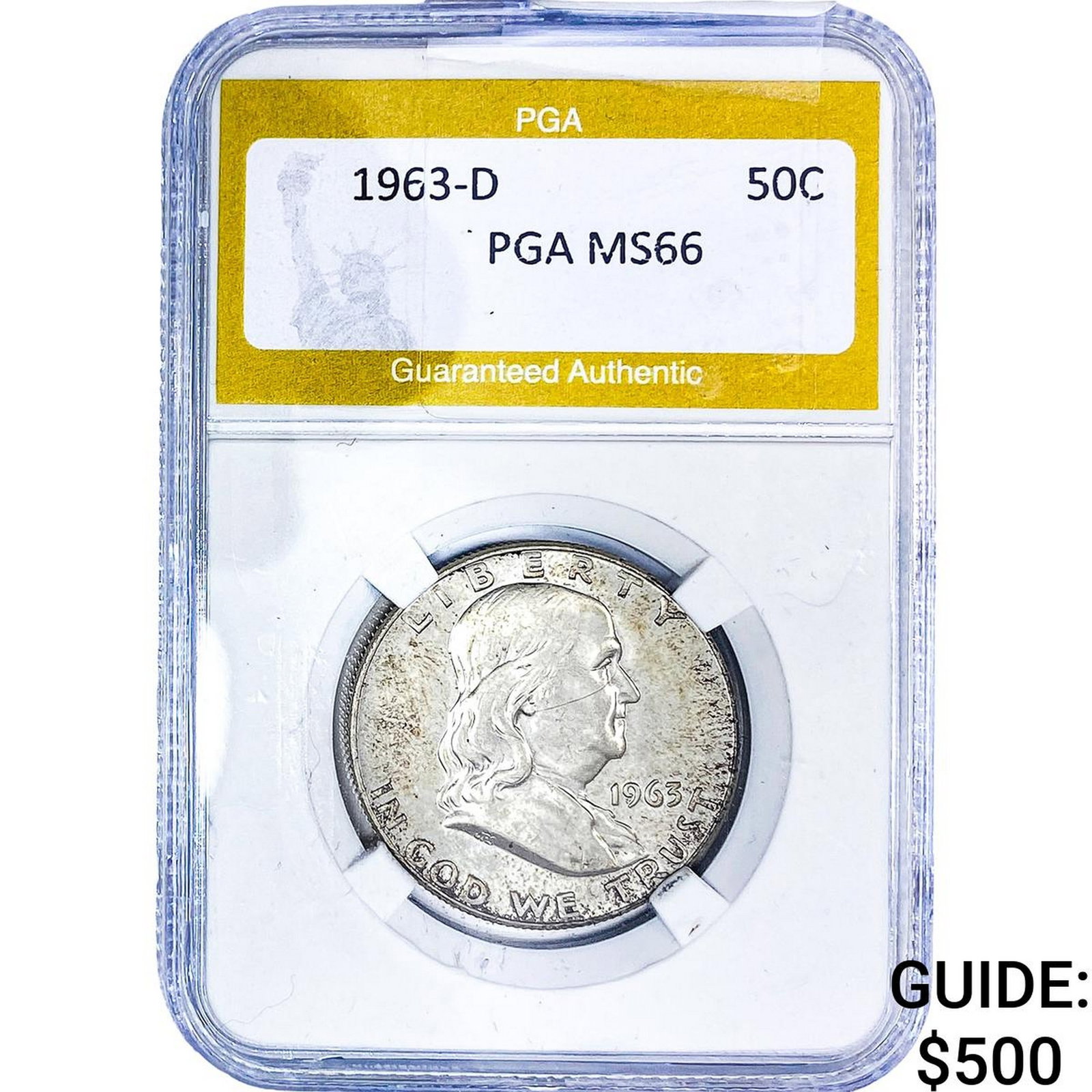 1963-D Franklin Half Dollar PGA MS66 (1 of 2)