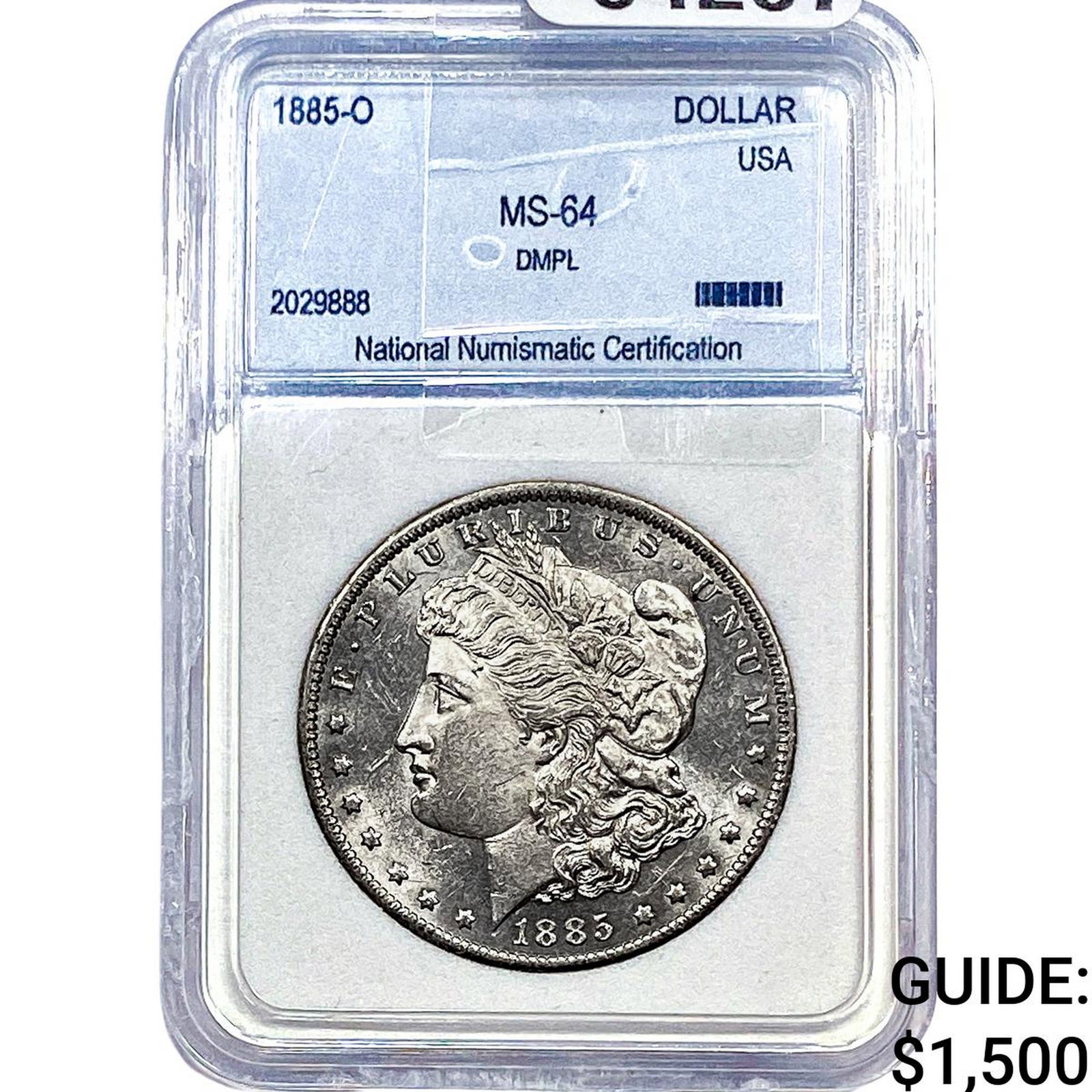 1885-O Morgan Silver Dollar NNC MS64 DMPL (1 of 2)