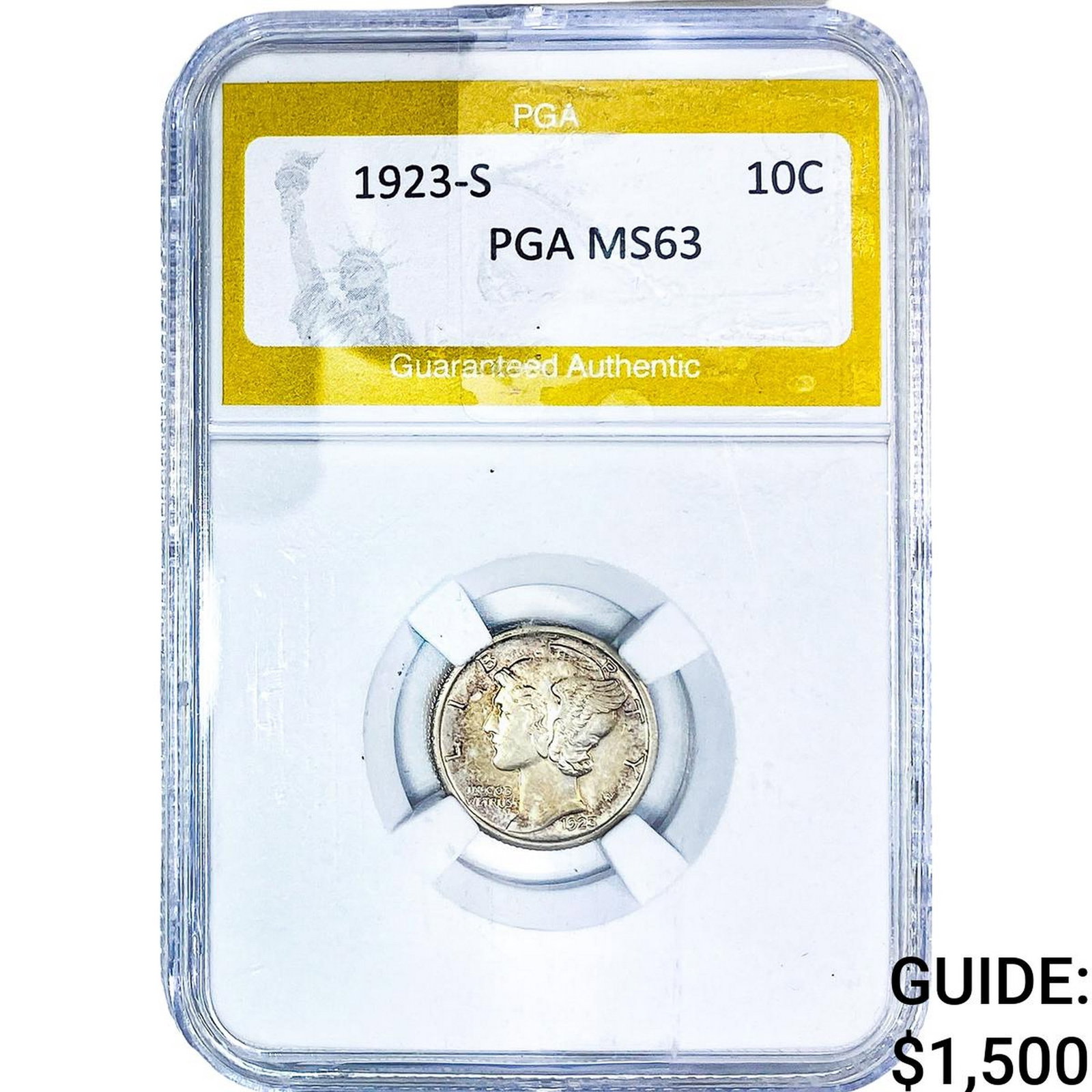 1923-S Mercury Silver Dime PGA MS63 (1 of 2)