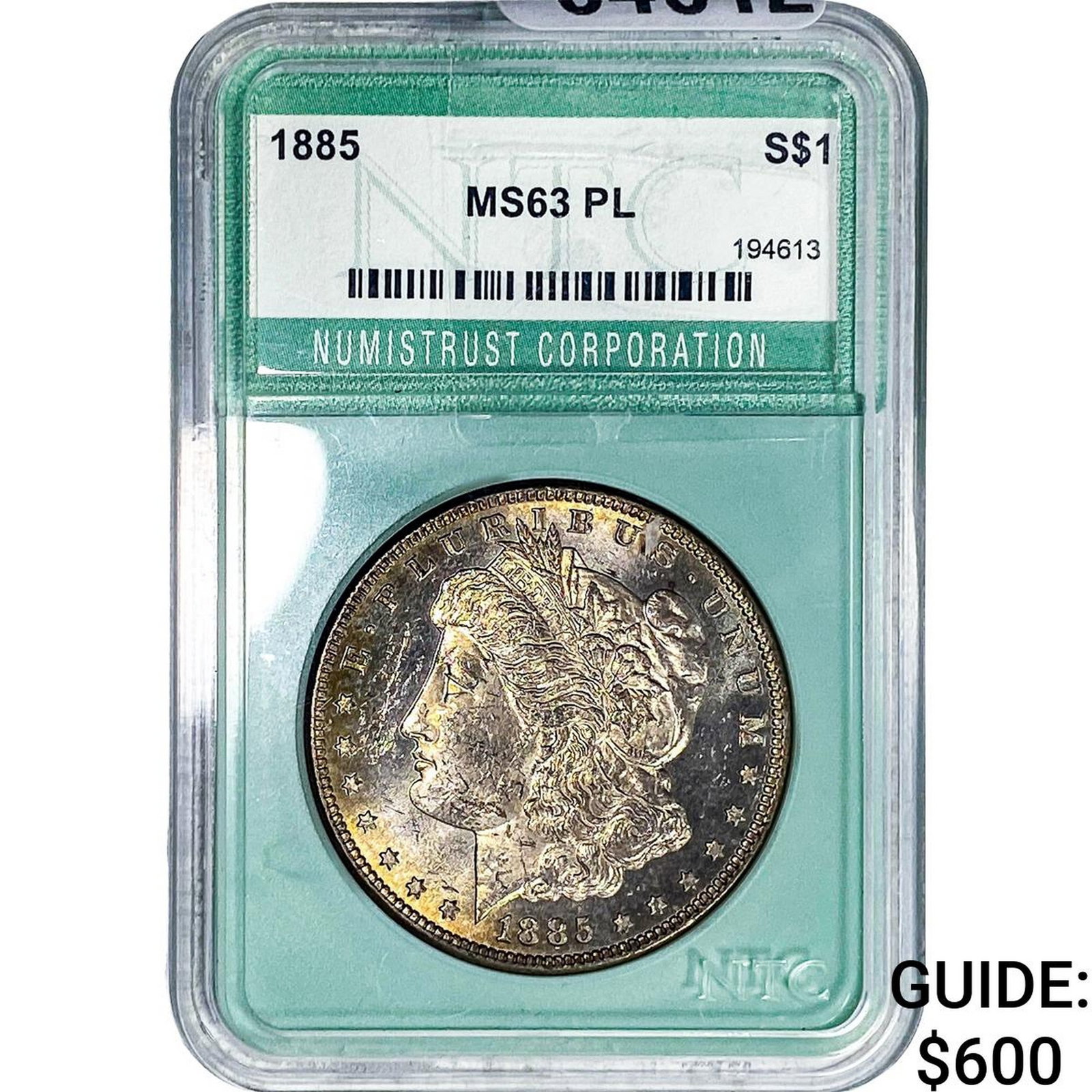 1885 Morgan Silver Dollar NTC MS63 PL: 1885 Morgan Silver Dollar NTC MS63 PL