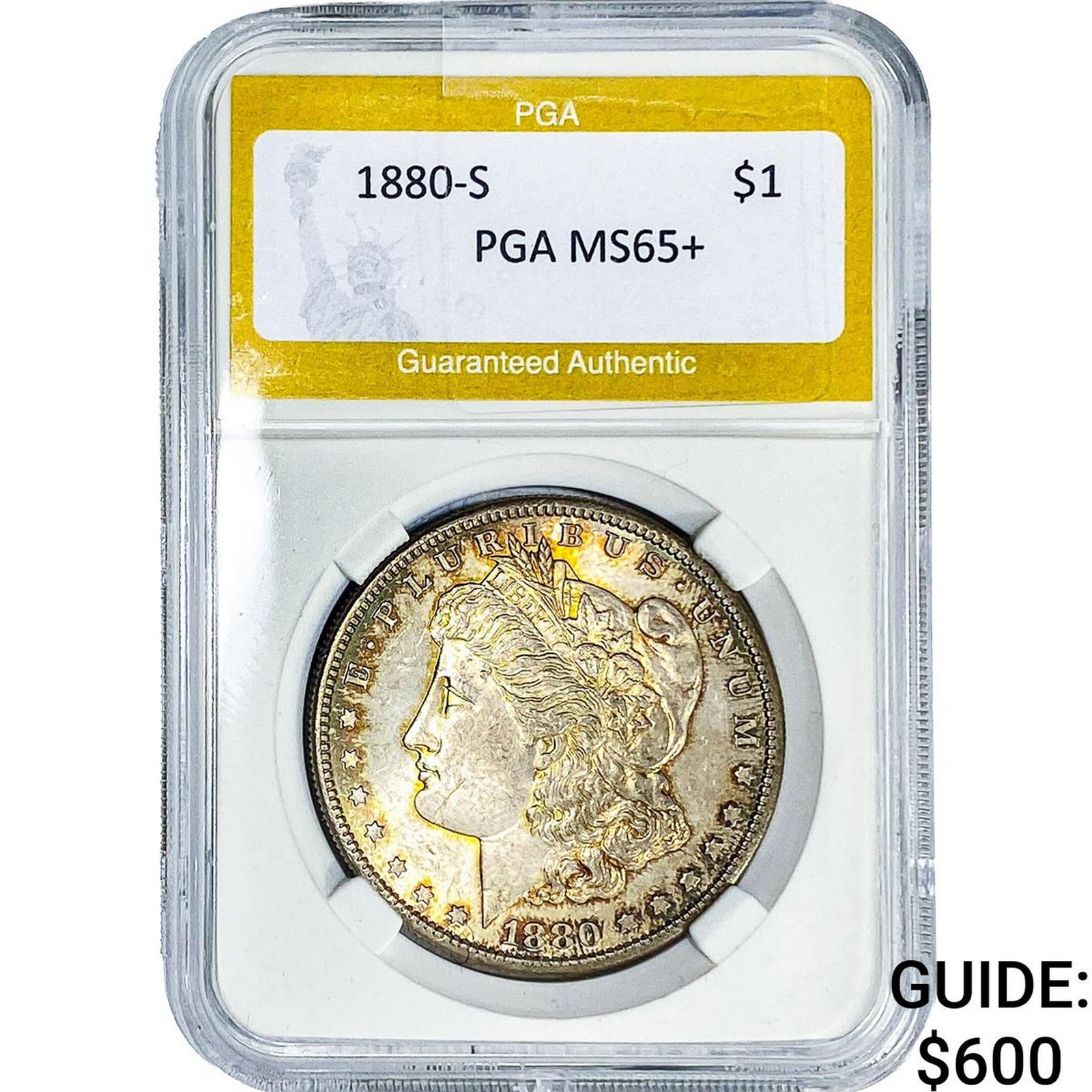 1880-S Morgan Silver Dollar PGA MS65+: 1880-S Morgan Silver Dollar PGA MS65+