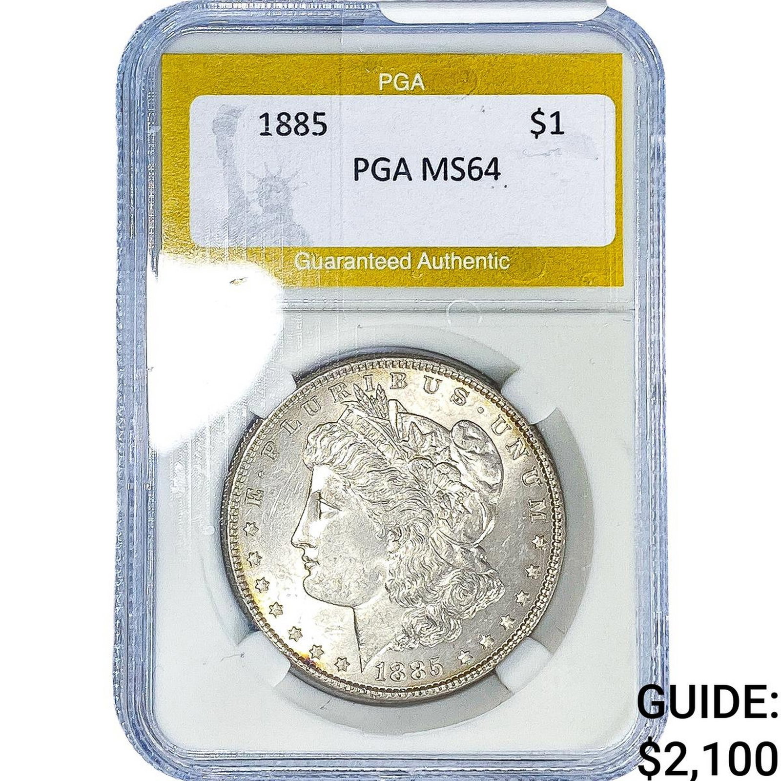1885 Morgan Silver Dollar PGA MS64: 1885 Morgan Silver Dollar PGA MS64