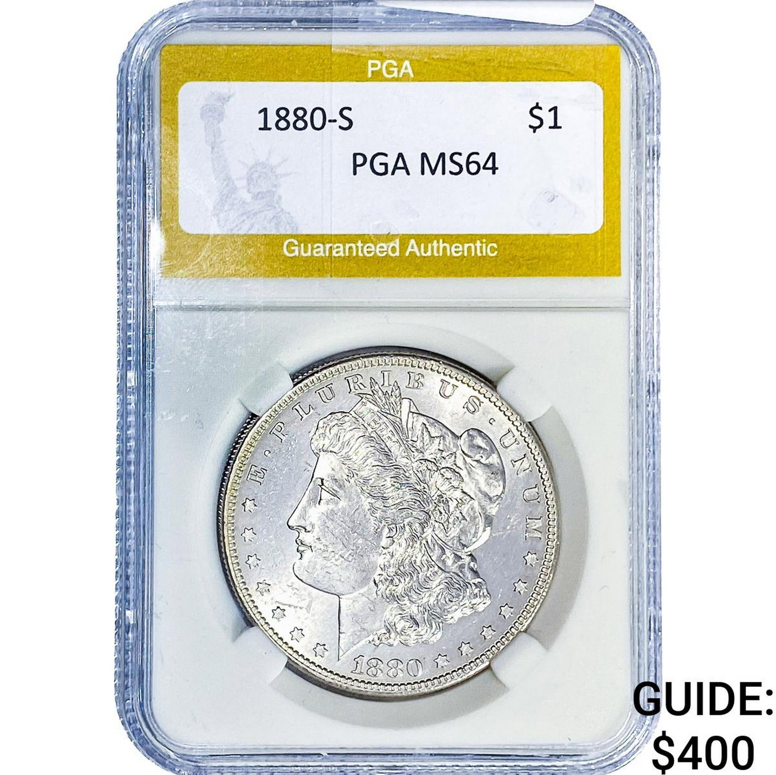 1880-S Morgan Silver Dollar PGA MS64 (1 of 2)