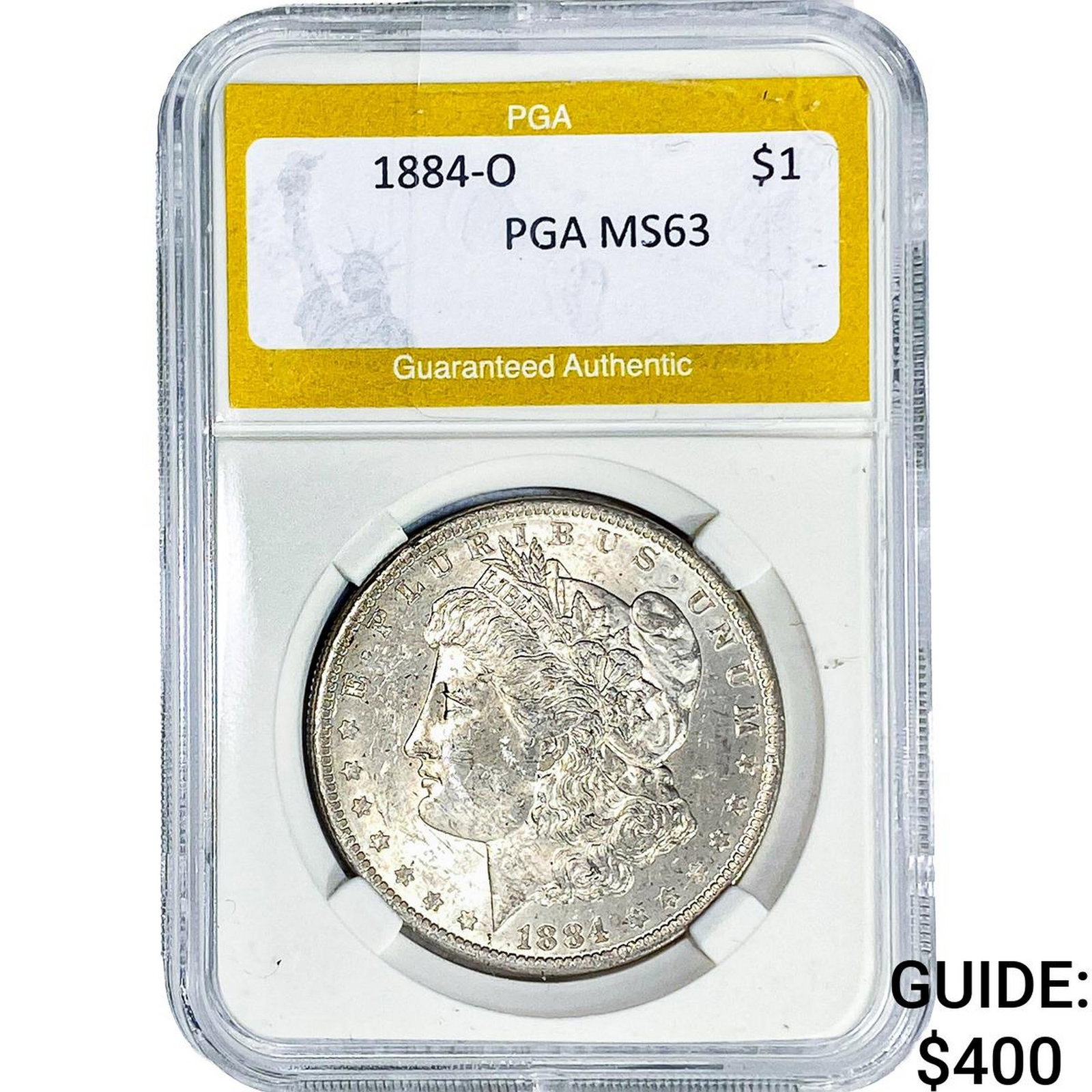 1884-O Morgan Silver Dollar PGA MS63: 1884-O Morgan Silver Dollar PGA MS63
