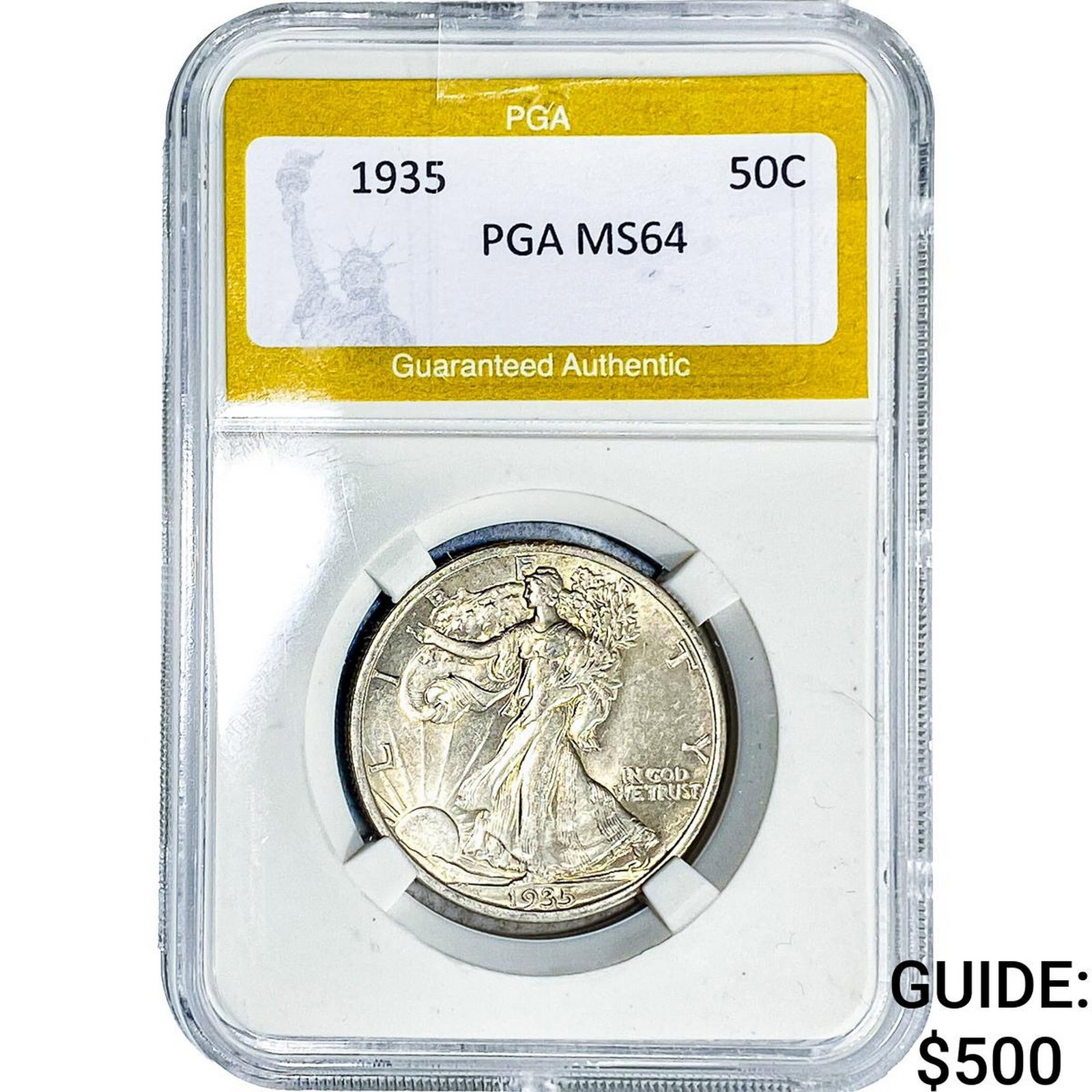 1935 Walking Liberty Half Dollar PGA MS64: 1935 Walking Liberty Half Dollar PGA MS64