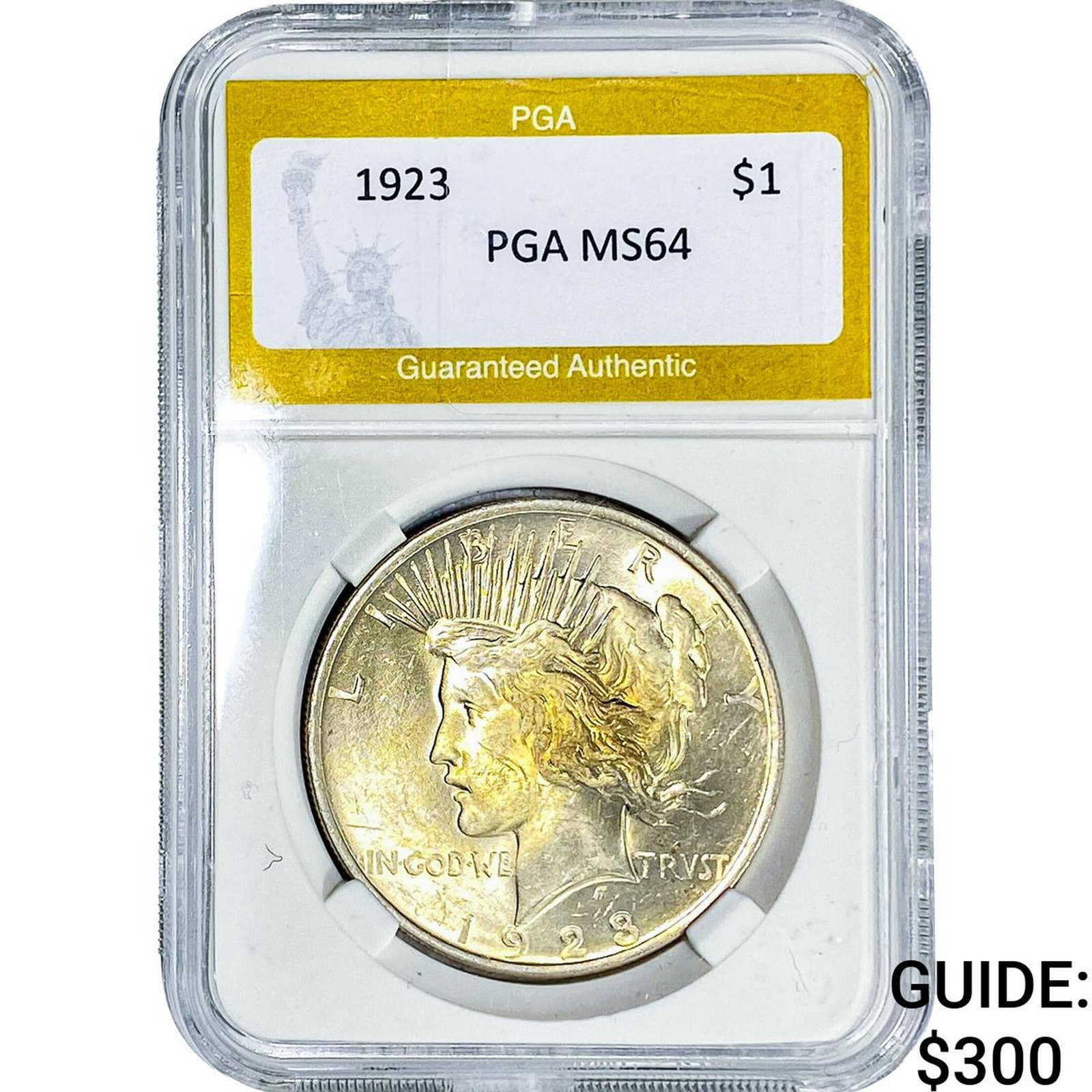 1923 Silver Peace Dollar PGA MS64: 1923 Silver Peace Dollar PGA MS64