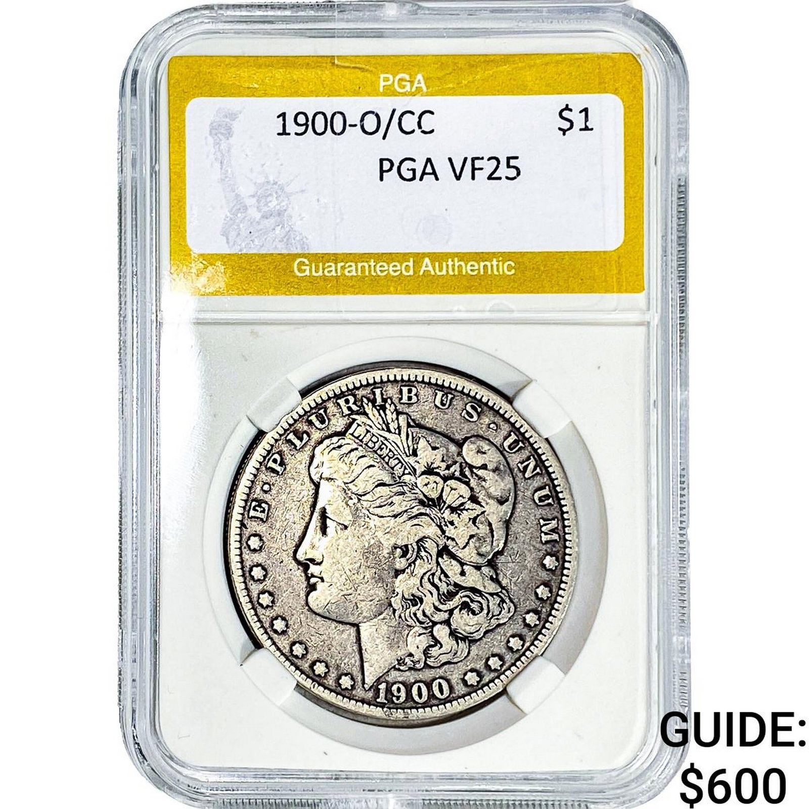 1900-O/CC Morgan Silver Dollar PGA VF25 (1 of 2)