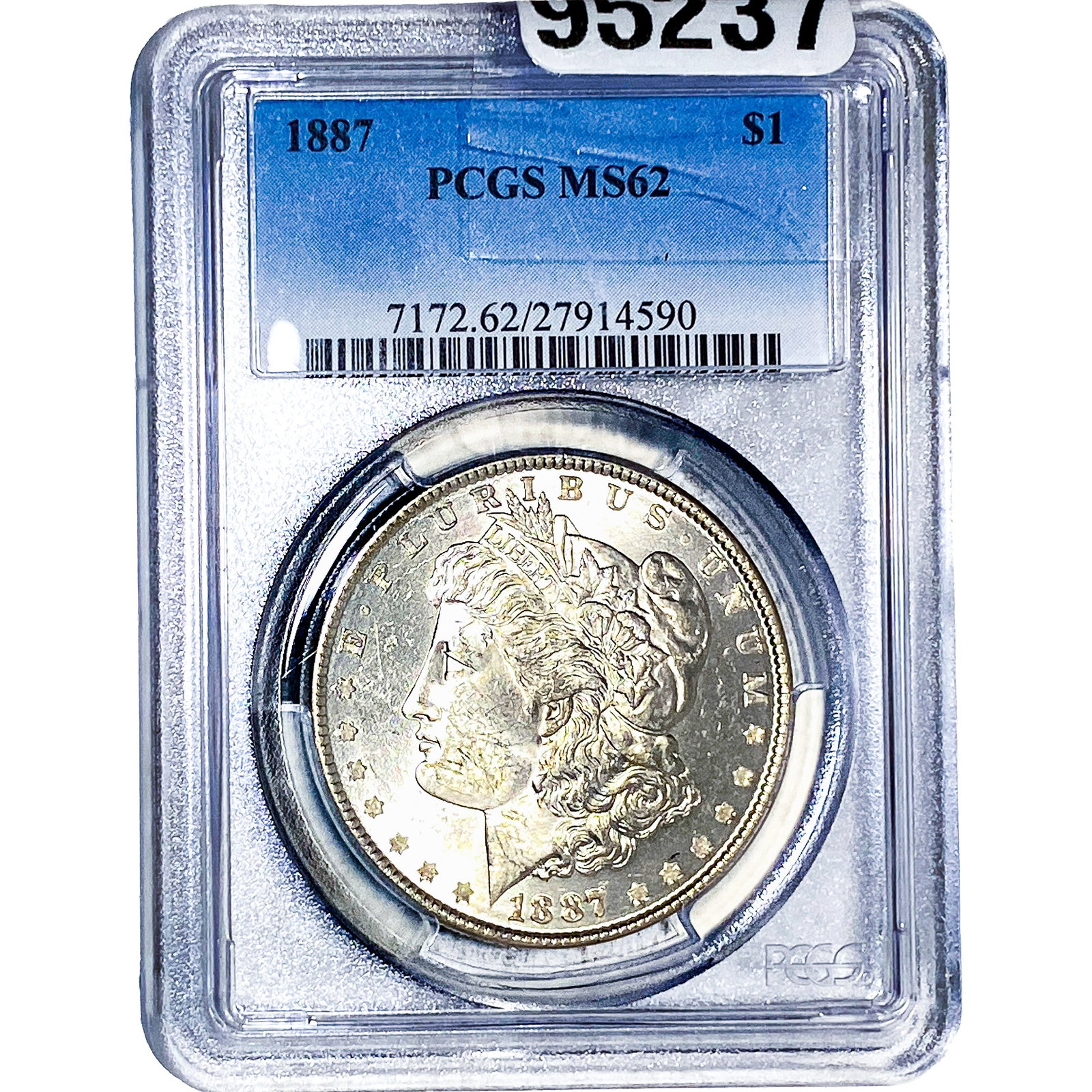 1887 Morgan Silver Dollar PCGS MS62: 1887 Morgan Silver Dollar PCGS MS62