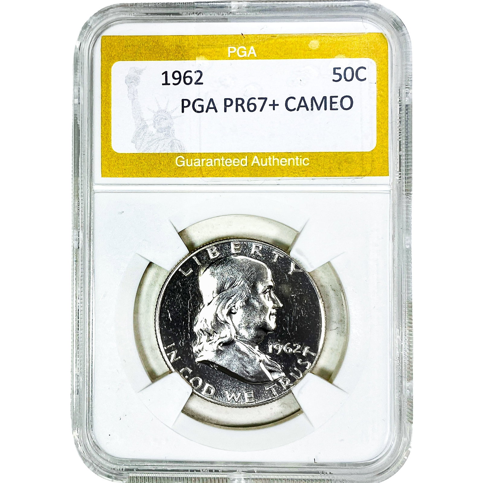 1962 Franklin Half Dollar PGA PR67+ Cameo: 1962 Franklin Half Dollar PGA PR67+ Cameo
