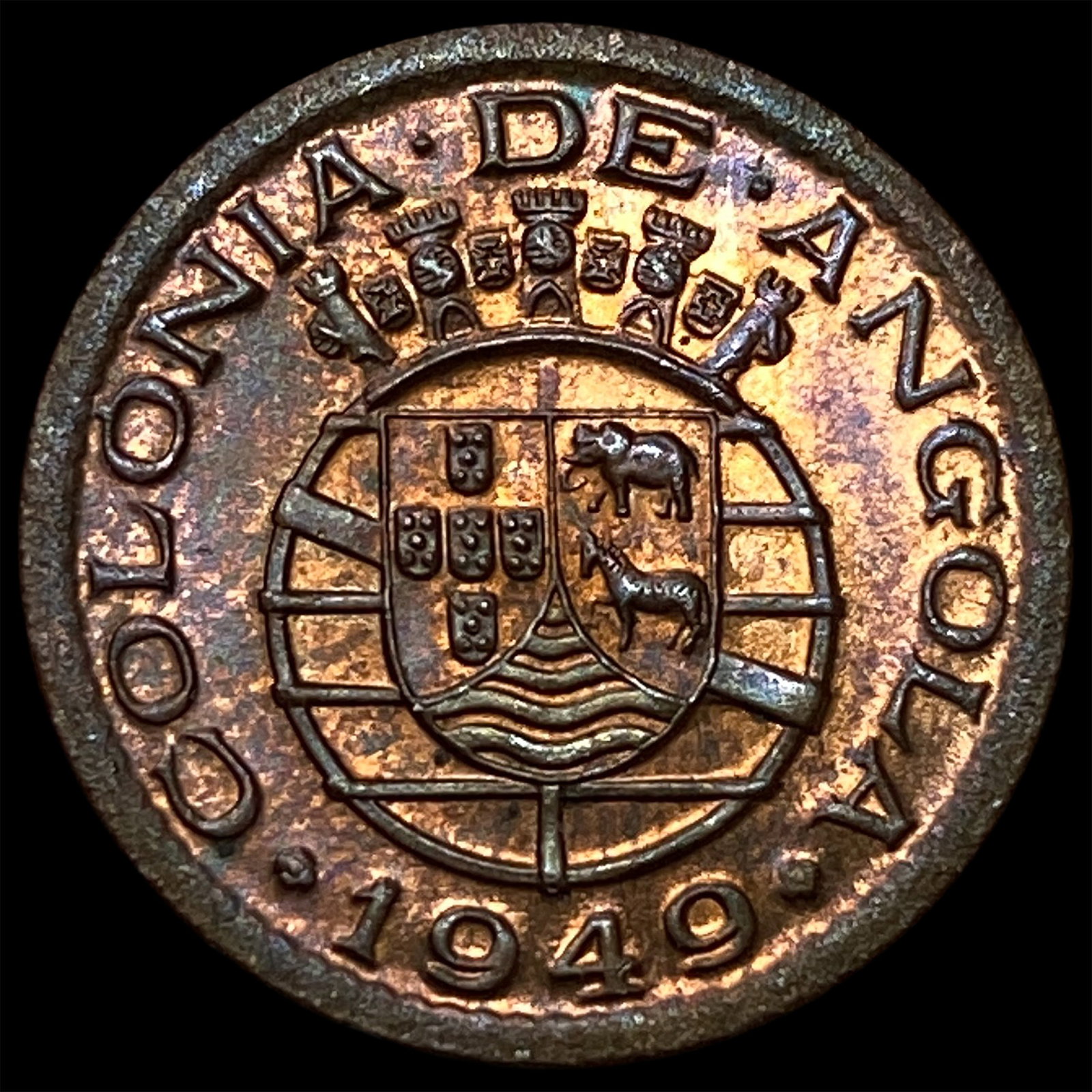 1949 Angola Bronze 10 Centavos (1 of 2)