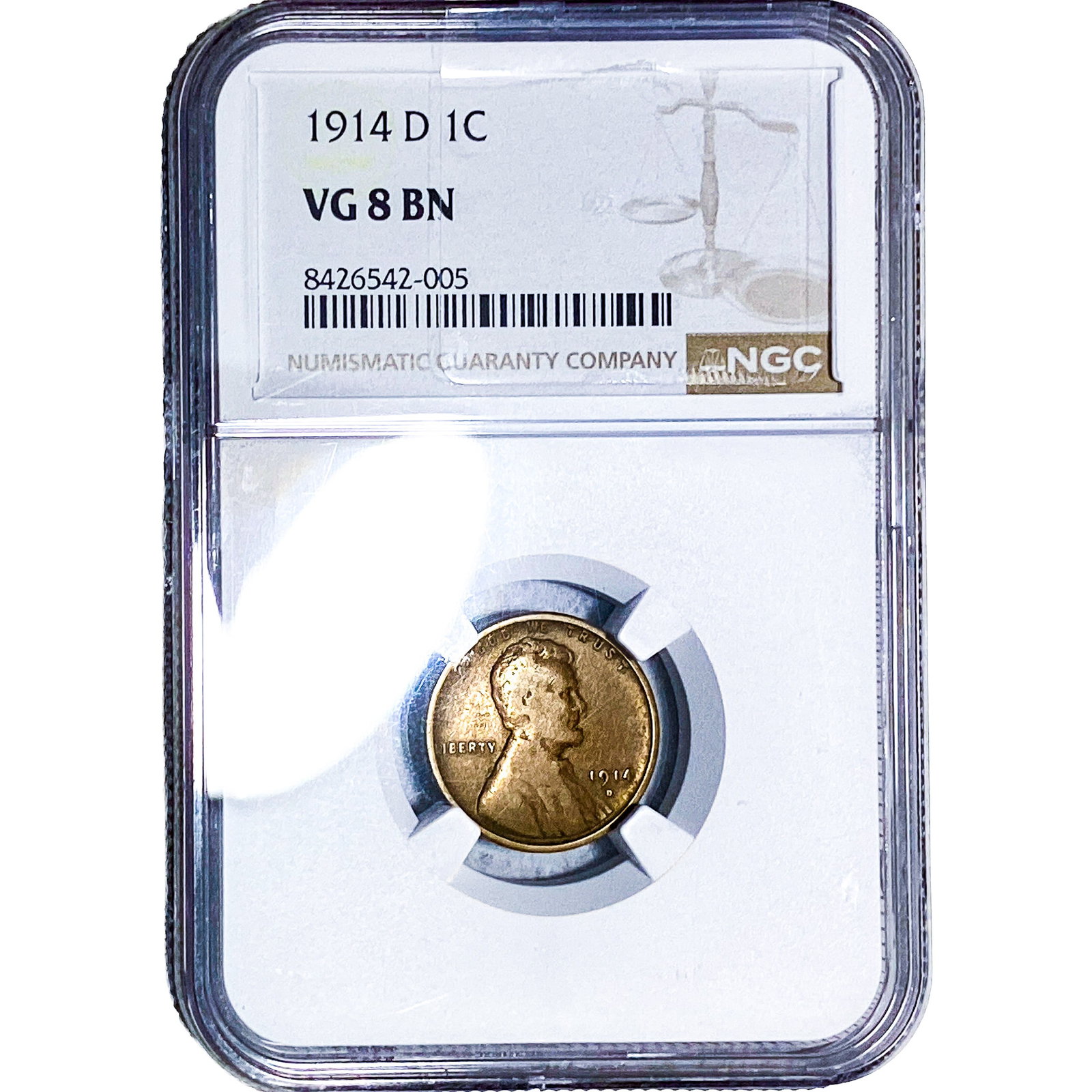 1914-D Wheat Cent NGC VG8 BN (1 of 2)