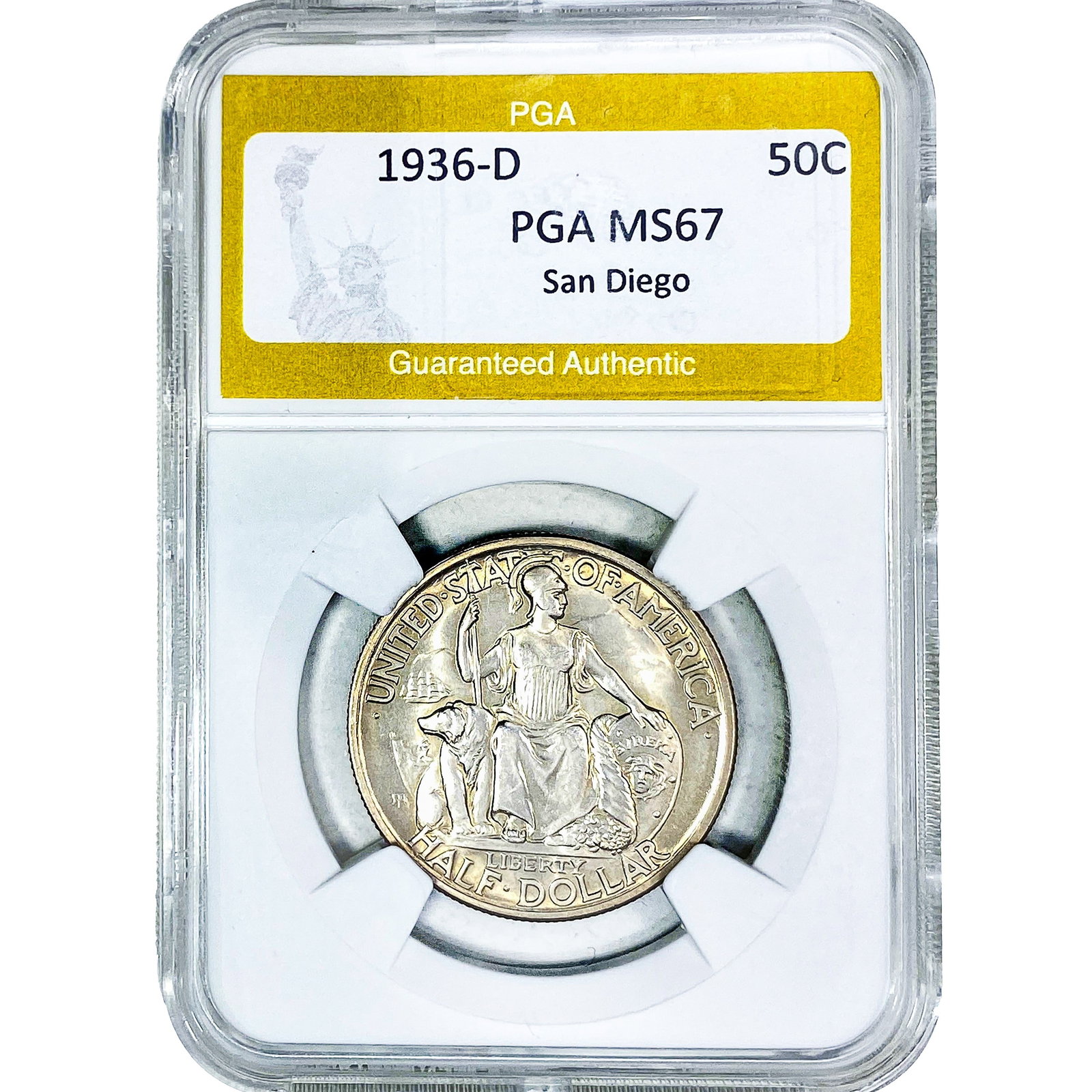 1936-D San Diego Half Dollar PGA MS67 (1 of 2)