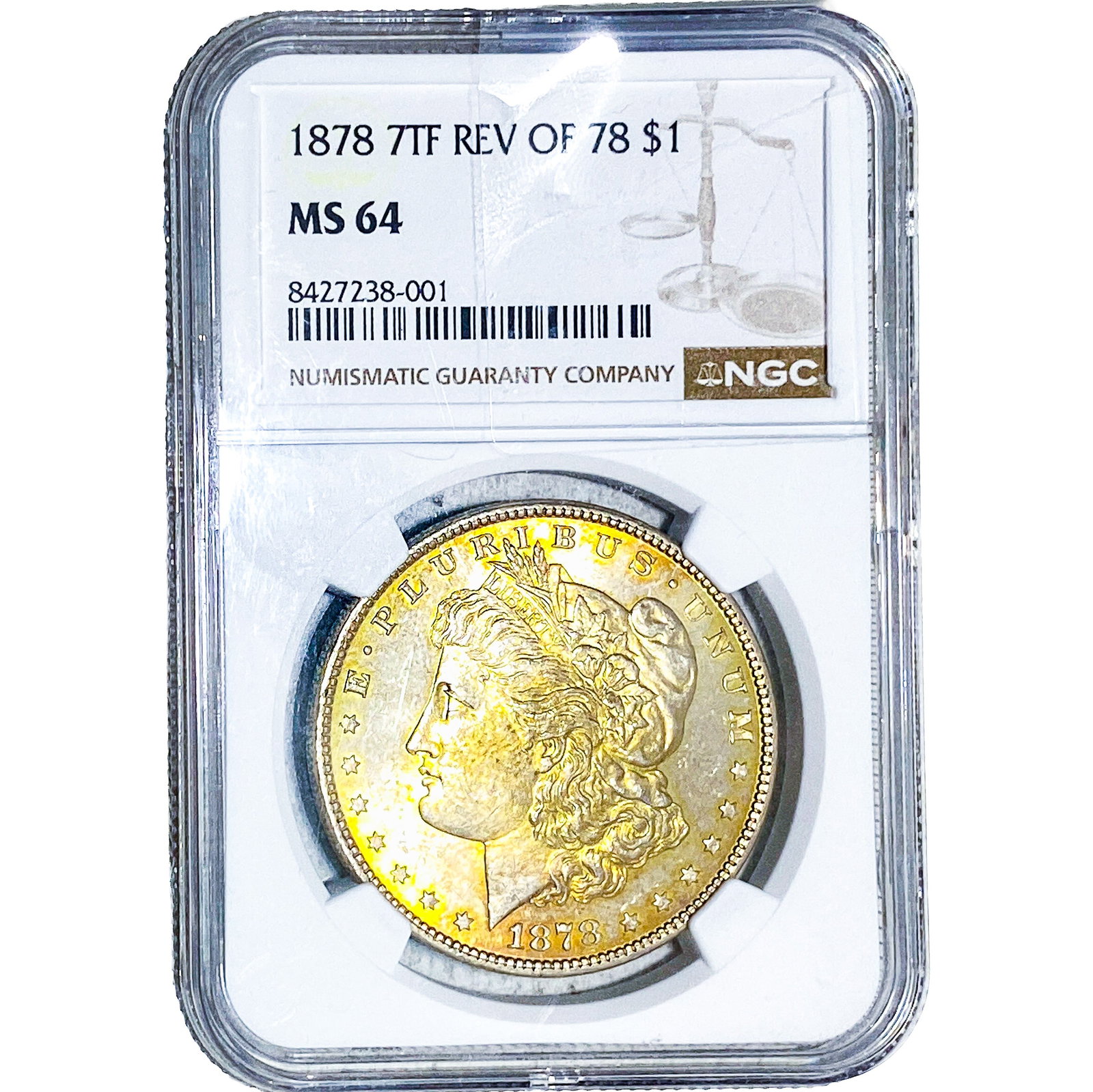 1878 Rev. 78 Morgan Silver Dollar NGC MS64: 1878 Rev. 78 Morgan Silver Dollar NGC MS64