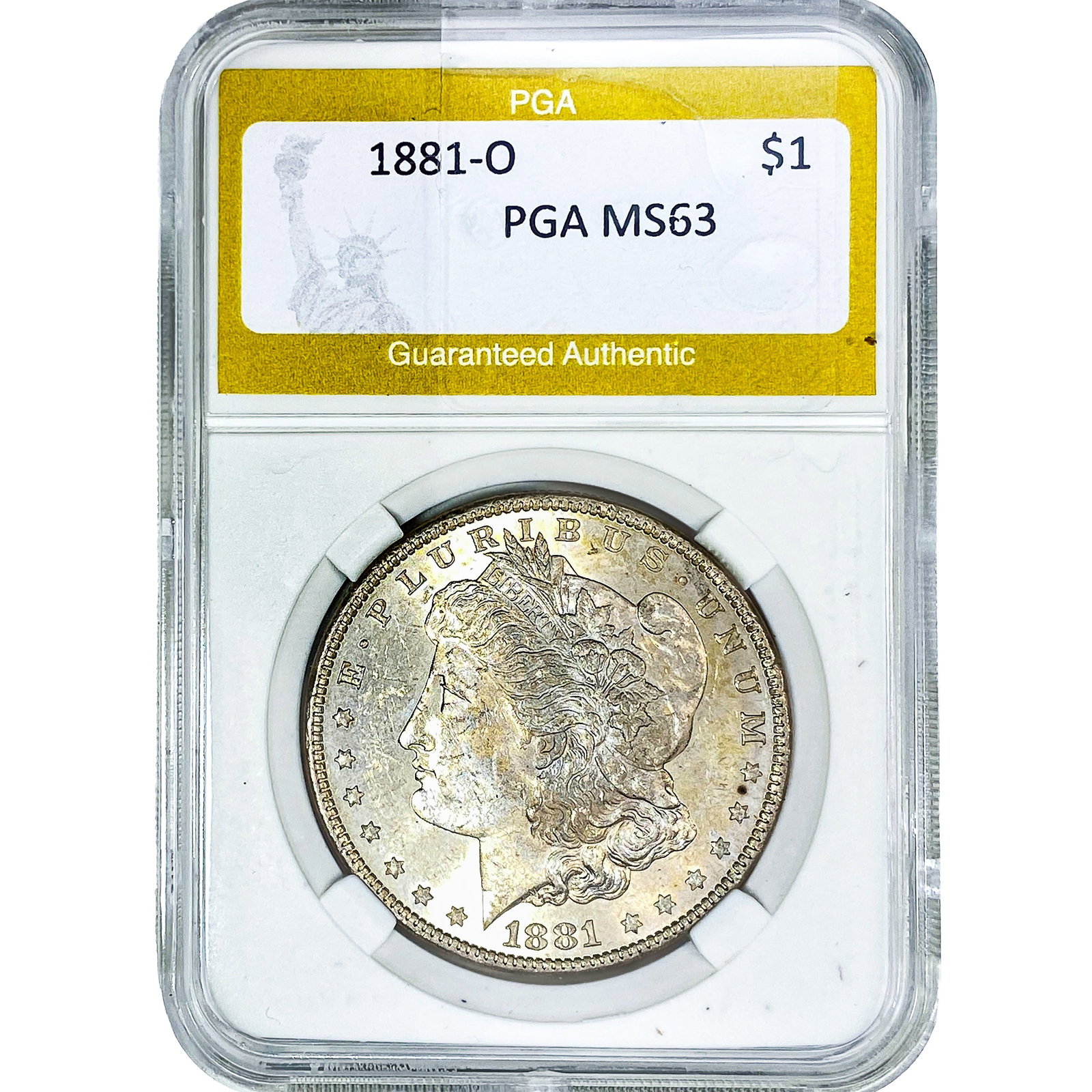 1881-O Morgan Silver Dollar PGA MS63: 1881-O Morgan Silver Dollar PGA MS63