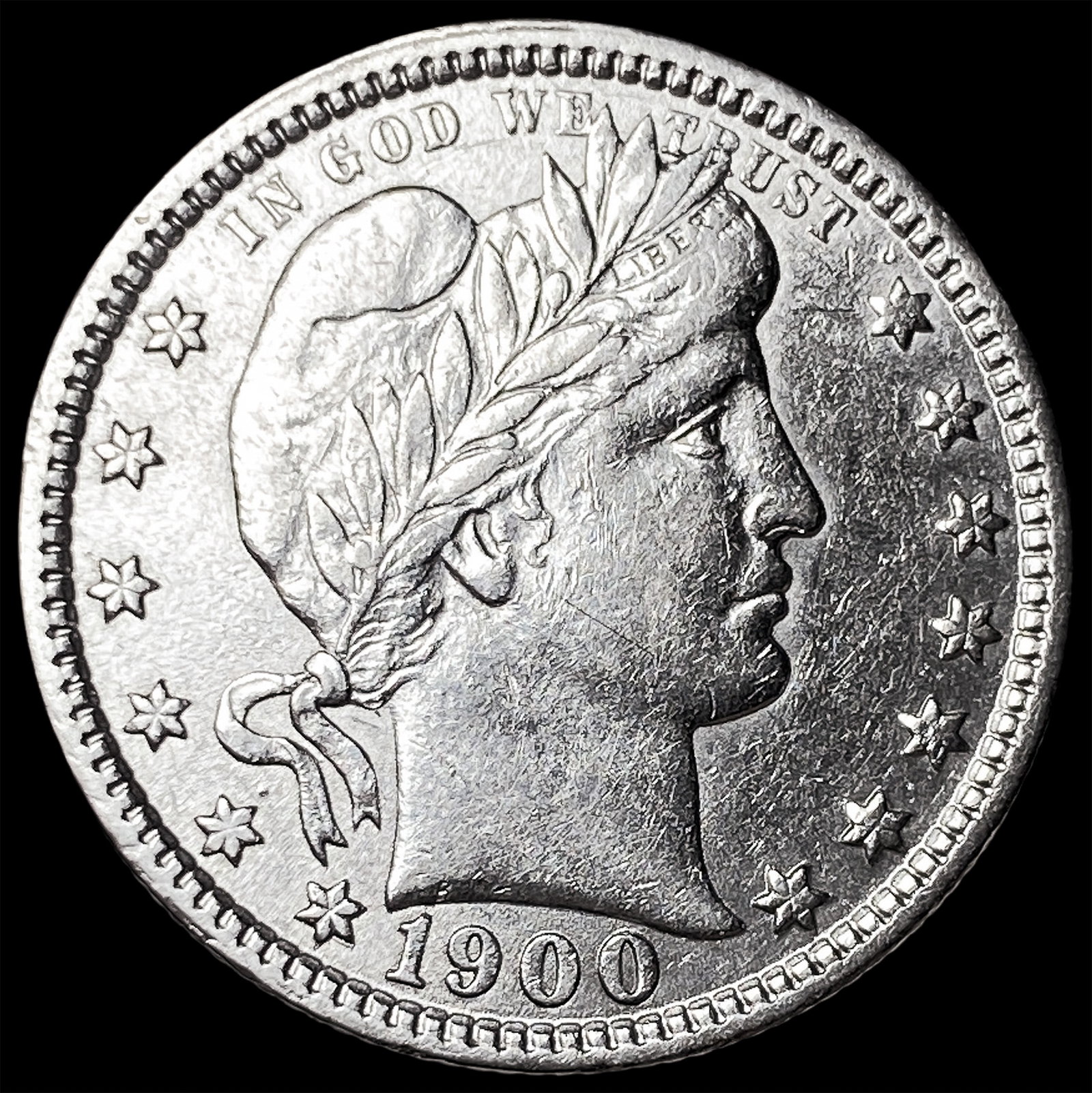 1900 Barber Silver Quarter CHOICE AU: 1900 Barber Silver Quarter CHOICE AU