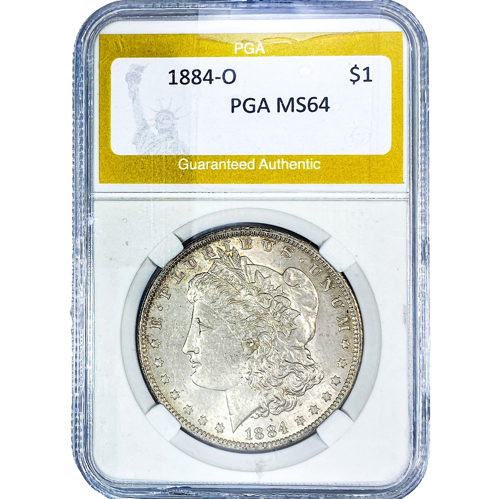 1884-O Morgan Silver Dollar PGA MS64: 1884-O Morgan Silver Dollar PGA MS64