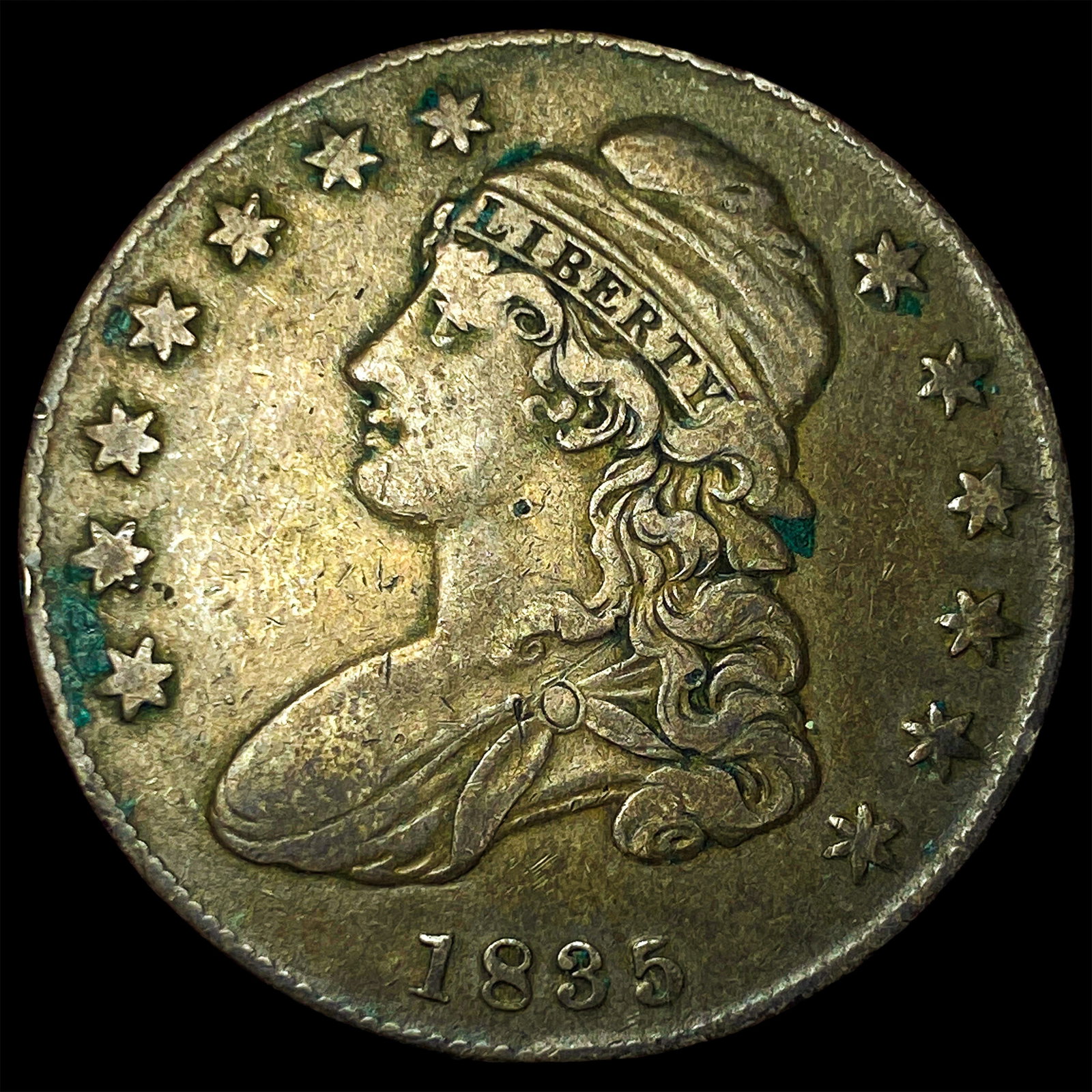 1835 Capped Bust Half Dollar NEARLY UNCIRCULATED (1 of 2)
