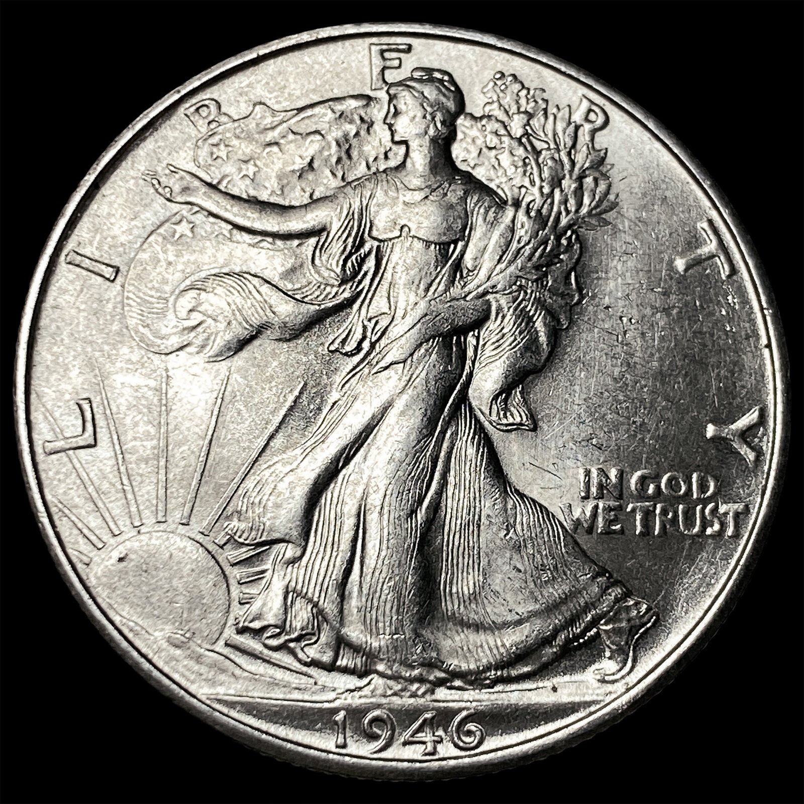 1946-S Silver Walking Liberty Half Dollar UNCIRCULATED: 1946-S Silver Walking Liberty Half Dollar UNCIRCULATED