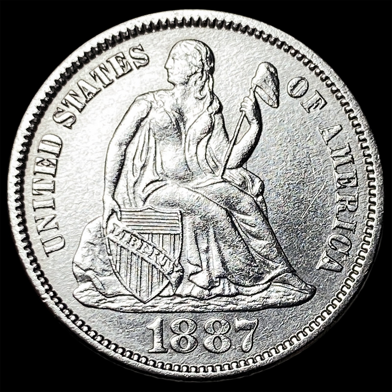 1887 Seated Liberty Dime UNCIRCULATED: 1887 Seated Liberty Dime UNCIRCULATED