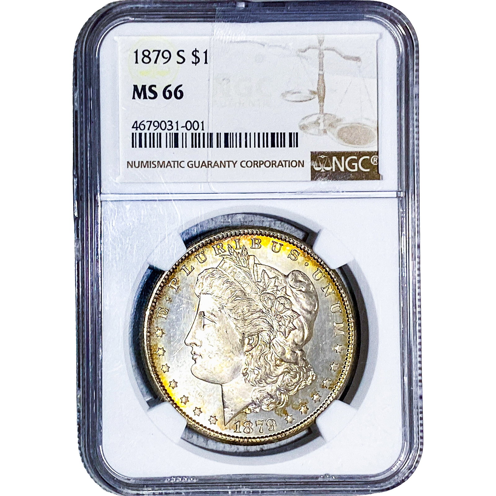 1879-S Morgan Silver Dollar NGC MS66: 1879-S Morgan Silver Dollar NGC MS66
