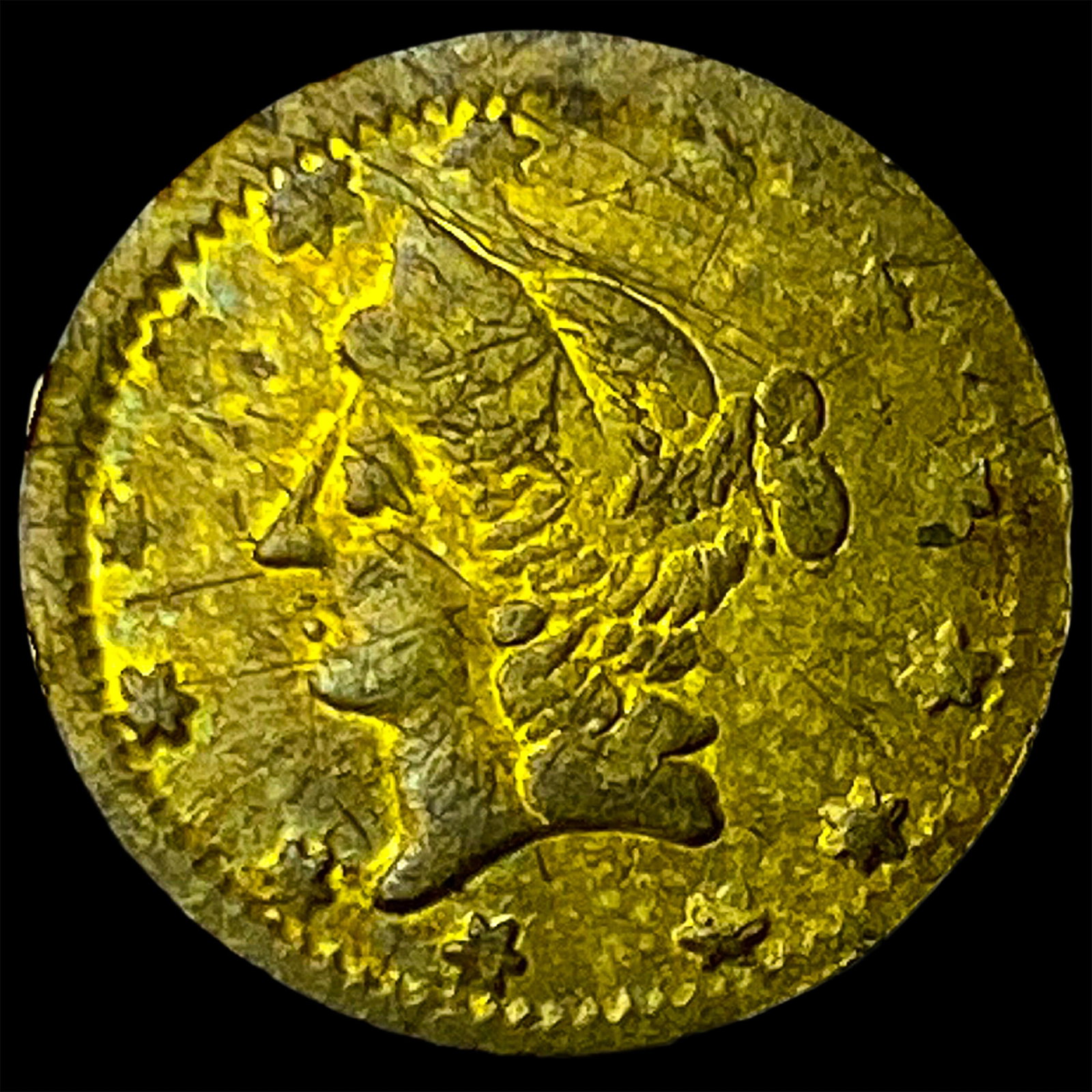 1864 Gold California Fractional Half Dollar LIGHTLY CIRCULATED: 1864 Gold California Fractional Half Dollar LIGHTLY CIRCULATED