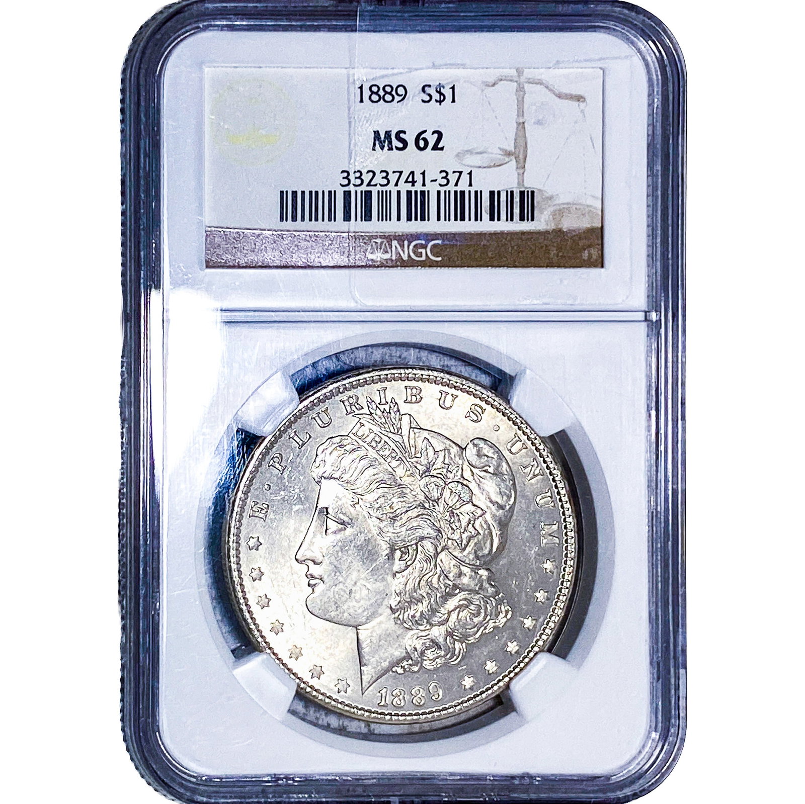 1889 Morgan Silver Dollar NGC MS62: 1889 Morgan Silver Dollar NGC MS62