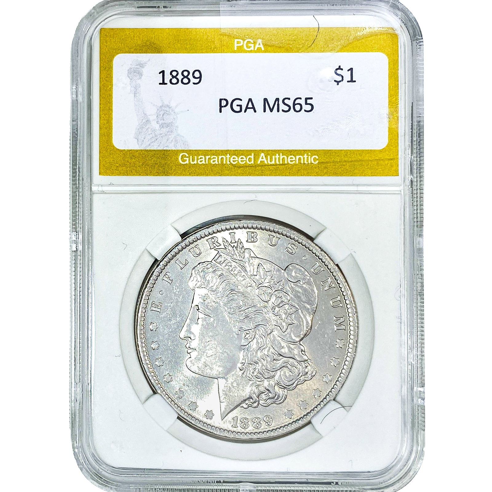 1889 Morgan Silver Dollar PGA MS65: 1889 Morgan Silver Dollar PGA MS65