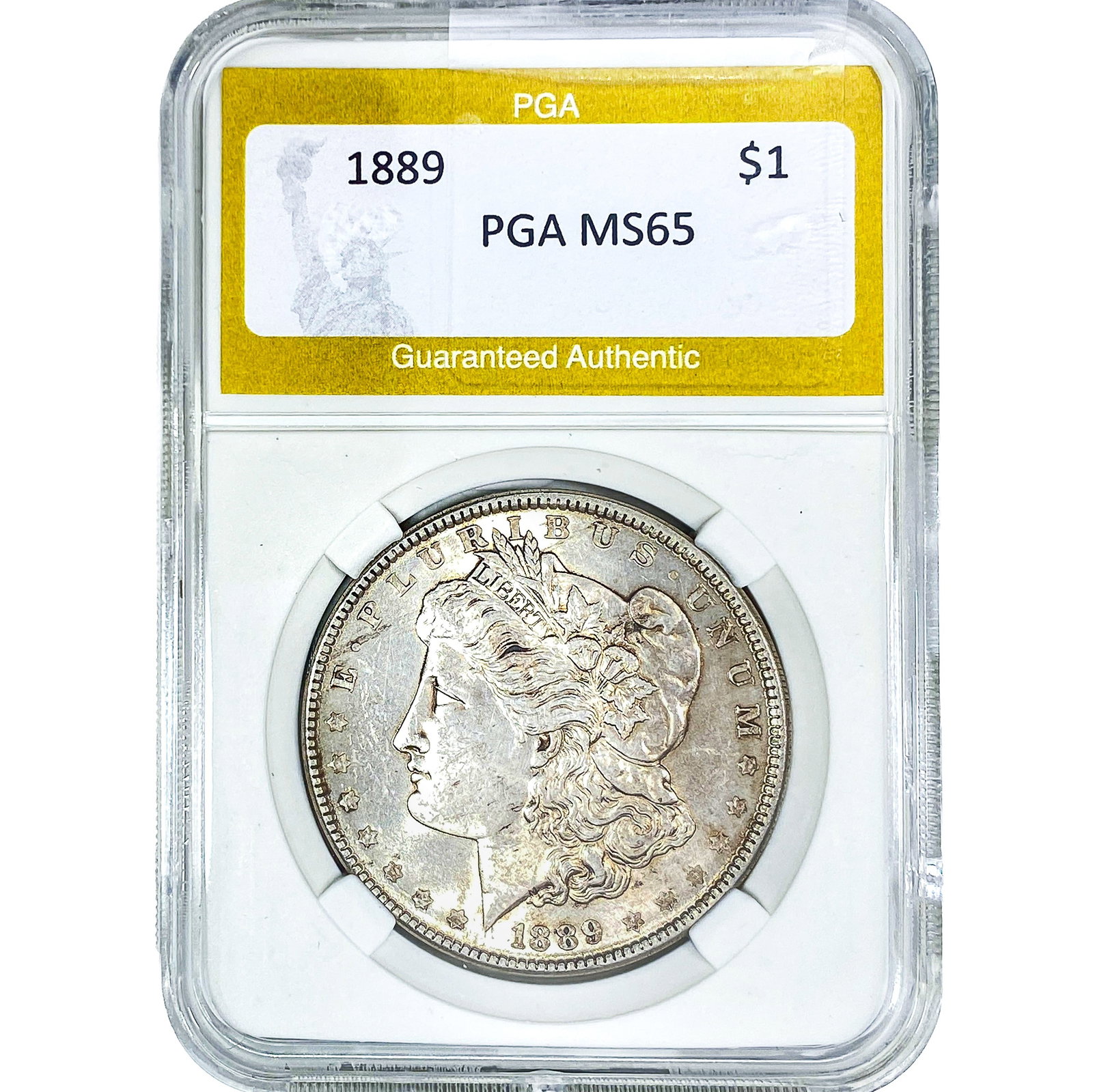 1889 Morgan Silver Dollar PGA MS65: 1889 Morgan Silver Dollar PGA MS65
