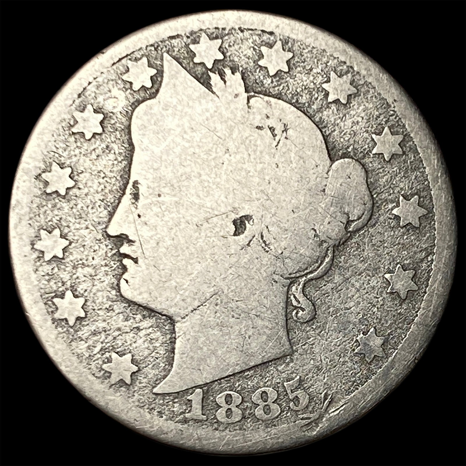1885 Liberty Head Nickel NICELY CIRCULATED: 1885 Liberty Head Nickel NICELY CIRCULATED